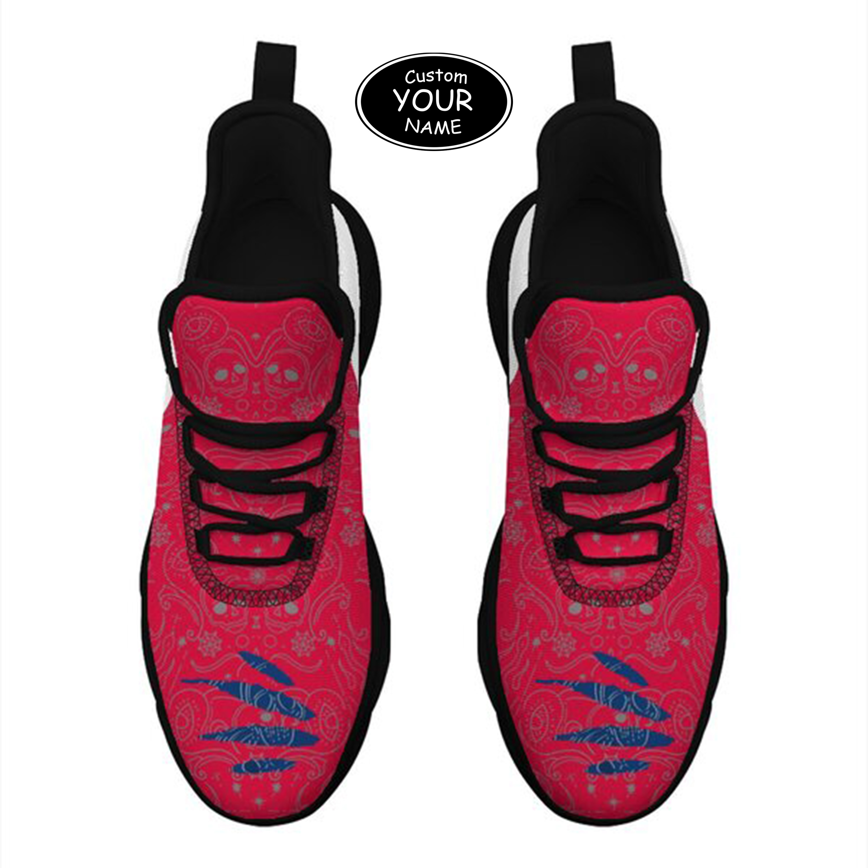 Max Sowl-25-yy-Fresno-18-2, Personalized Fresno State Bulldogs Custom Max Sowl Shoes, Patriotic Running Sneakers, Custom Comfortable Walking Shoes