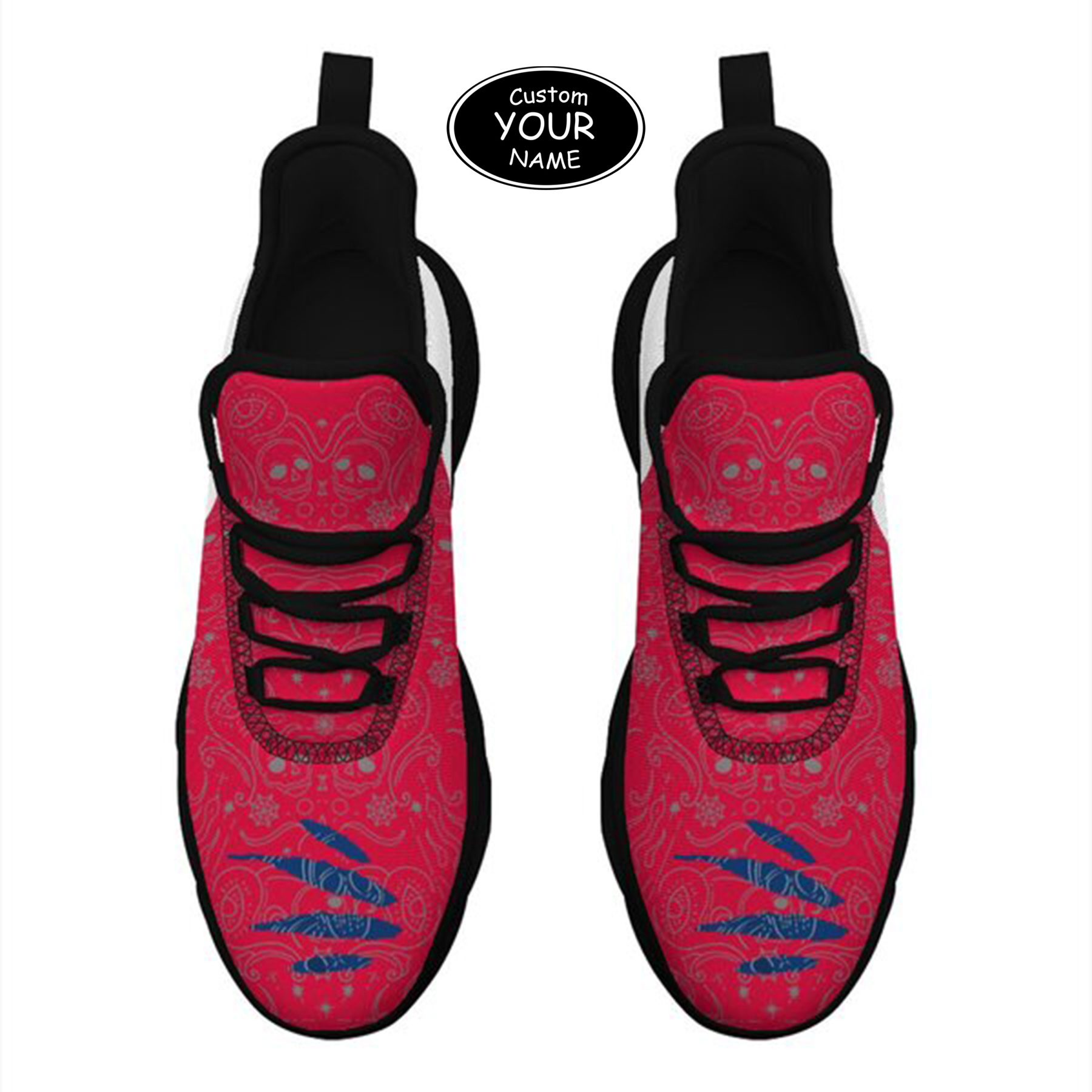 Max Sowl-25-yy-Fresno-18-2, Personalized Fresno State Bulldogs Custom Max Sowl Shoes, Patriotic Running Sneakers, Custom Comfortable Walking Shoes