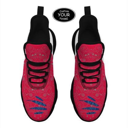 Max Sowl-25-yy-Fresno-18-2, Personalized Fresno State Bulldogs Custom Max Sowl Shoes, Patriotic Running Sneakers, Custom Comfortable Walking Shoes