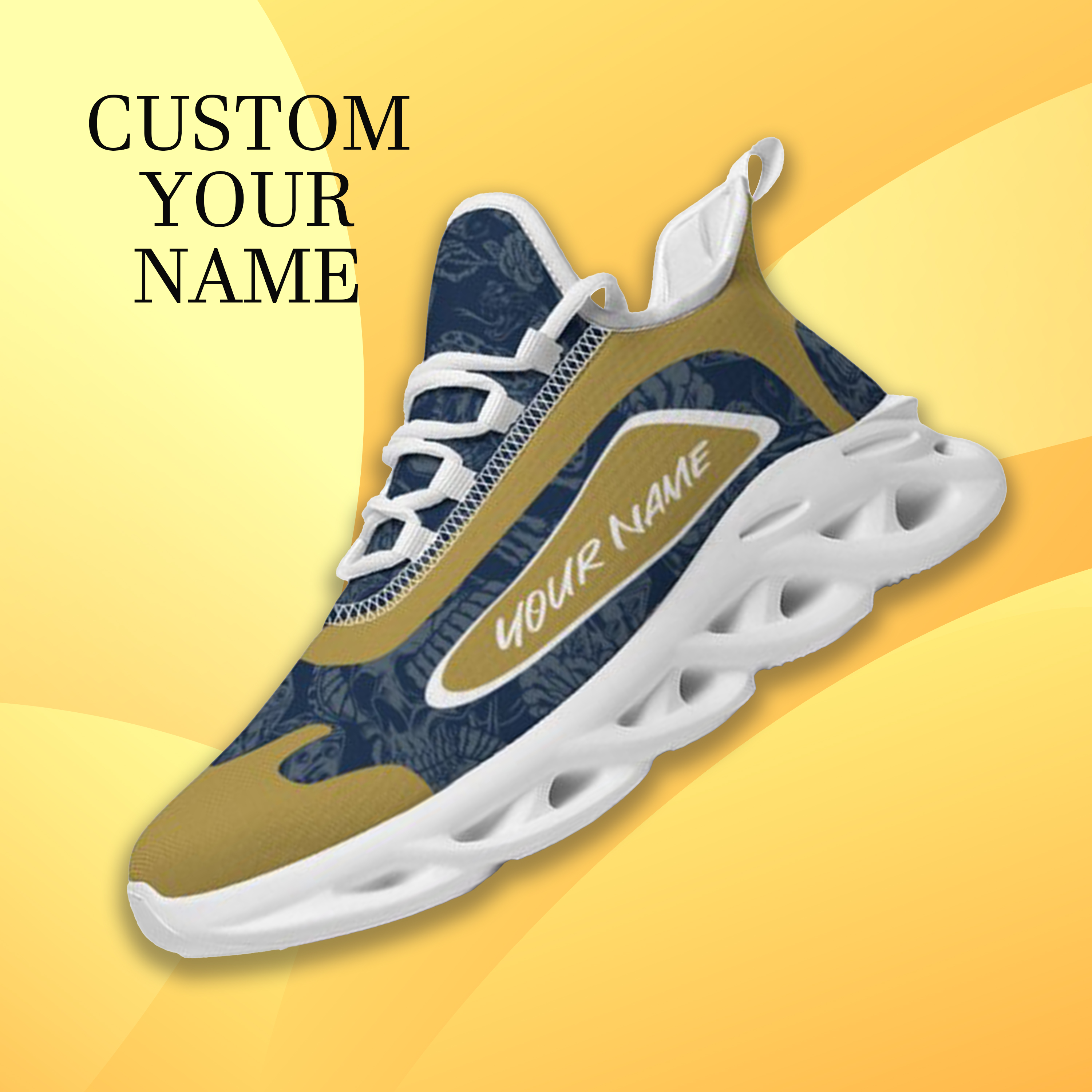Max Sowl-25-cy-South Bend-5-3, Personalized Notre Dame Fighting Irish Custom Max Sowl Shoes, Patriotic Running Sneakers, Custom Comfortable Walking Shoes