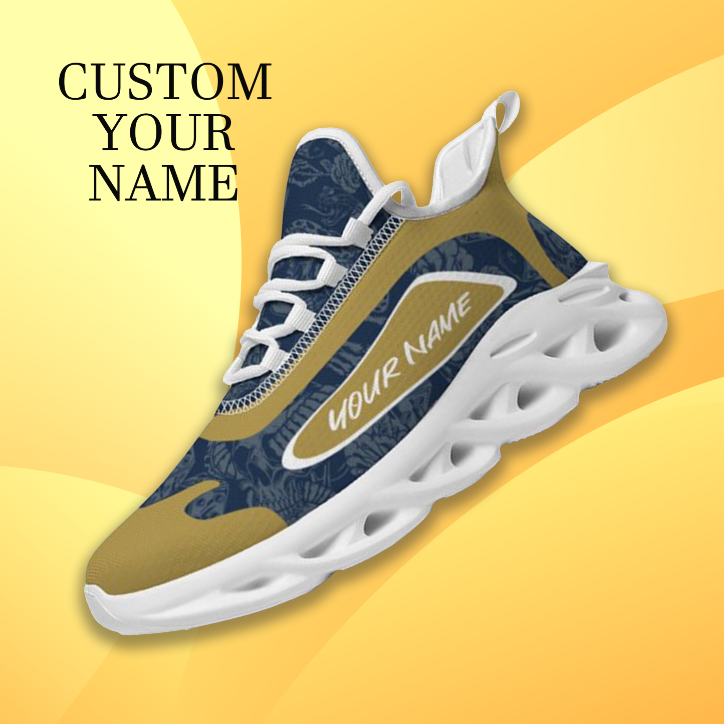 Max Sowl-25-cy-South Bend-5-3, Personalized Notre Dame Fighting Irish Custom Max Sowl Shoes, Patriotic Running Sneakers, Custom Comfortable Walking Shoes