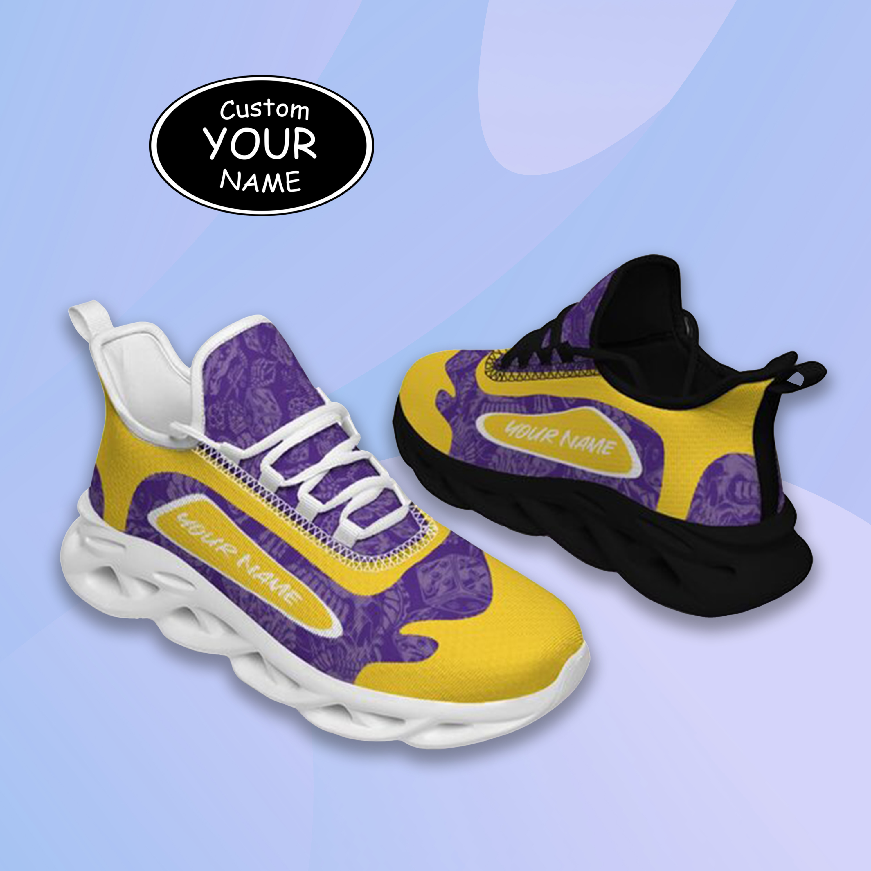 Max Sowl-25-cy-Baton Rouge-6-3, Personalized LSU Tigers Custom Max Sowl Shoes, Patriotic Running Sneakers, Custom Comfortable Walking Shoes