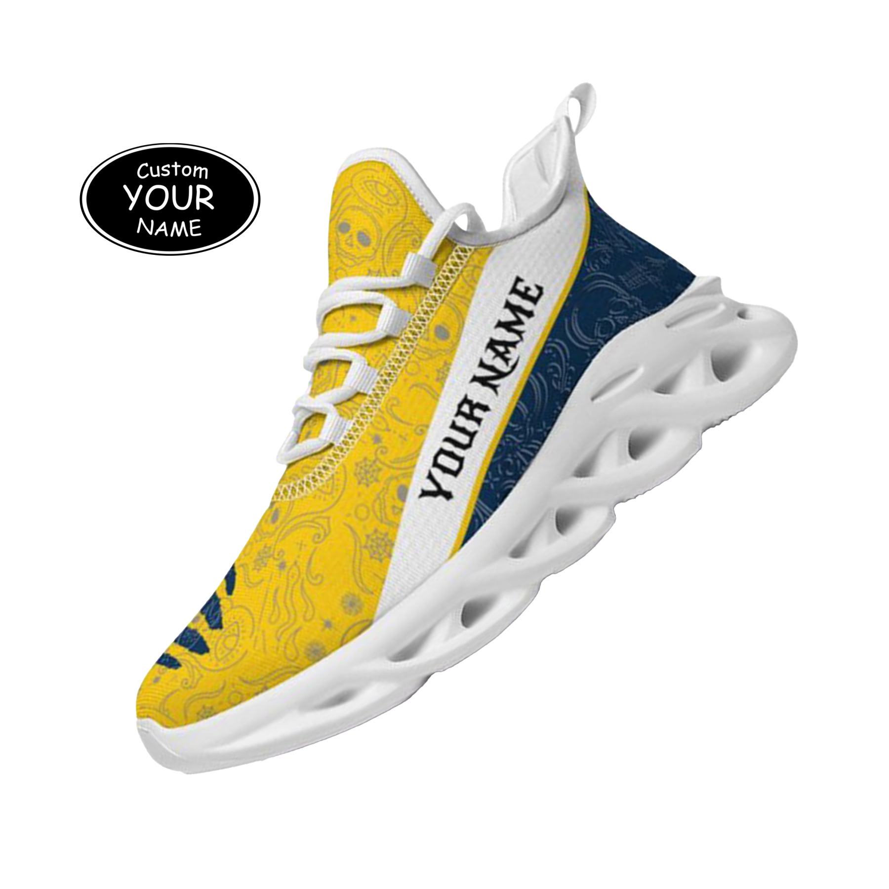 Max Sowl-25-yy-Ann Arbor-14-2, Personalized Michigan Wolverines Custom Max Sowl Shoes, Patriotic Running Sneakers, Custom Comfortable Walking Shoes