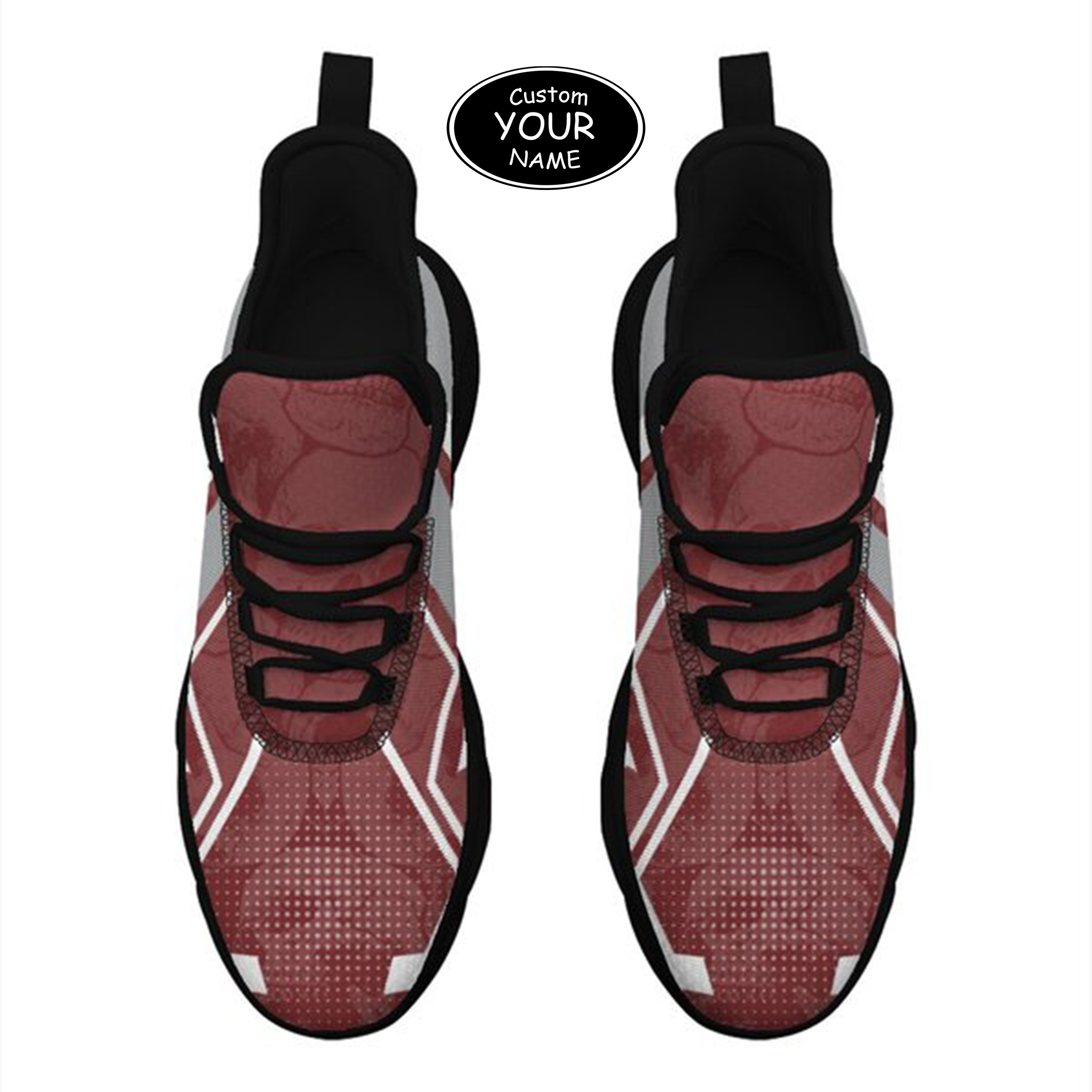 Max Sowl-25-yy-College Station-16-5, Personalized Texas A&M Aggies Custom Max Sowl Shoes, Personalized Skull Sport Footwear, Custom Color-Blocked Running Shoes