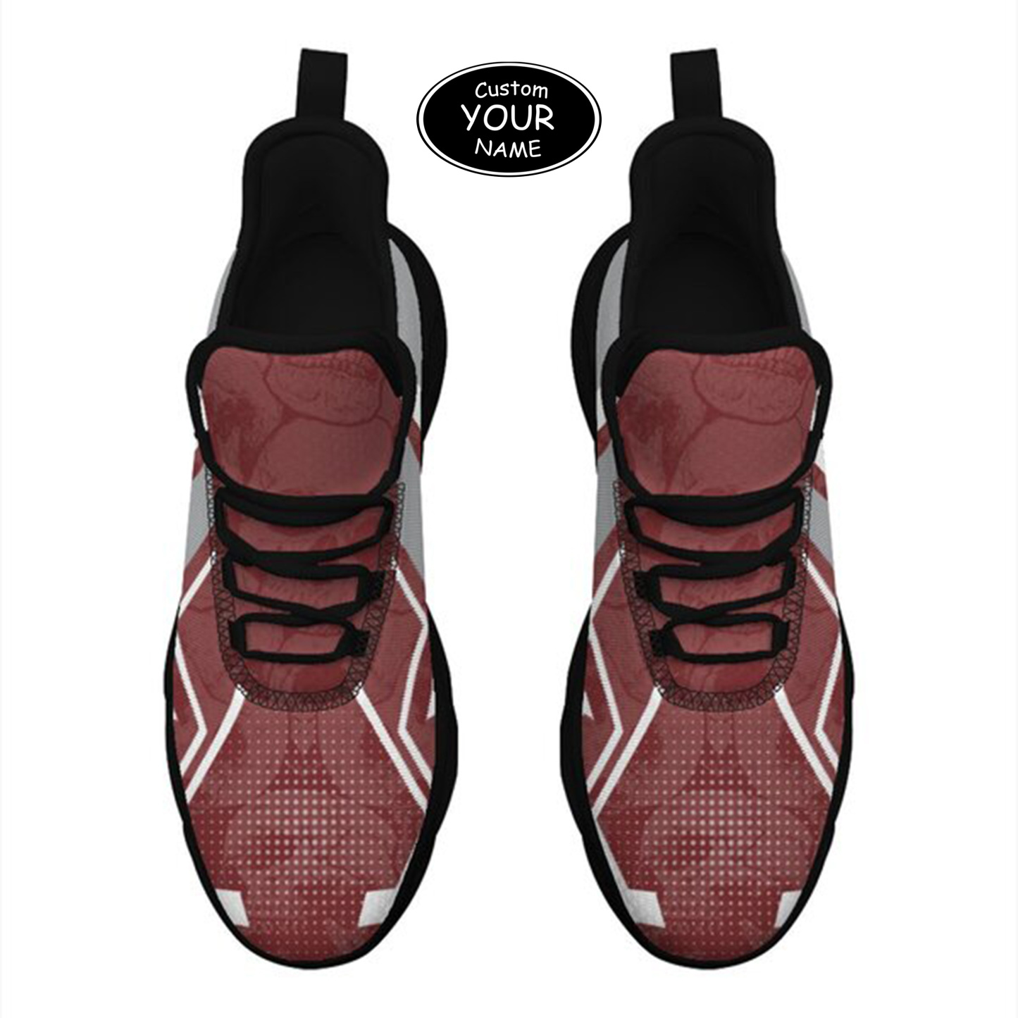 Max Sowl-25-yy-College Station-16-5, Personalized Texas A&M Aggies Custom Max Sowl Shoes, Personalized Skull Sport Footwear, Custom Color-Blocked Running Shoes