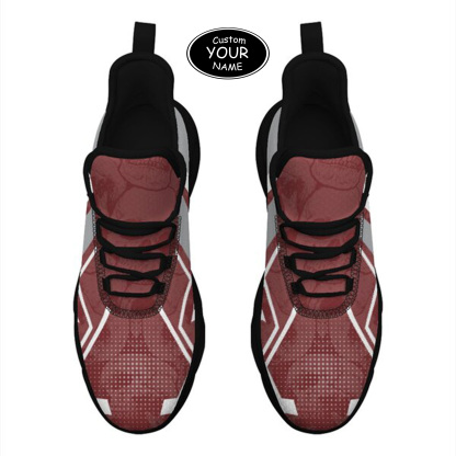 Max Sowl-25-yy-College Station-16-5, Personalized Texas A&M Aggies Custom Max Sowl Shoes, Personalized Skull Sport Footwear, Custom Color-Blocked Running Shoes