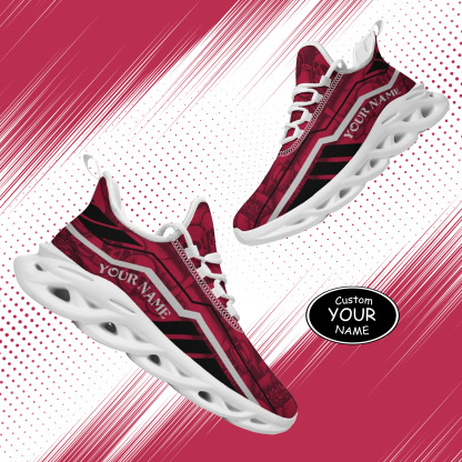 Personalized Alabama Crimson Tide Custom Max Sowl Shoes, Patriotic Running Sneakers, Custom Comfortable Walking Shoes