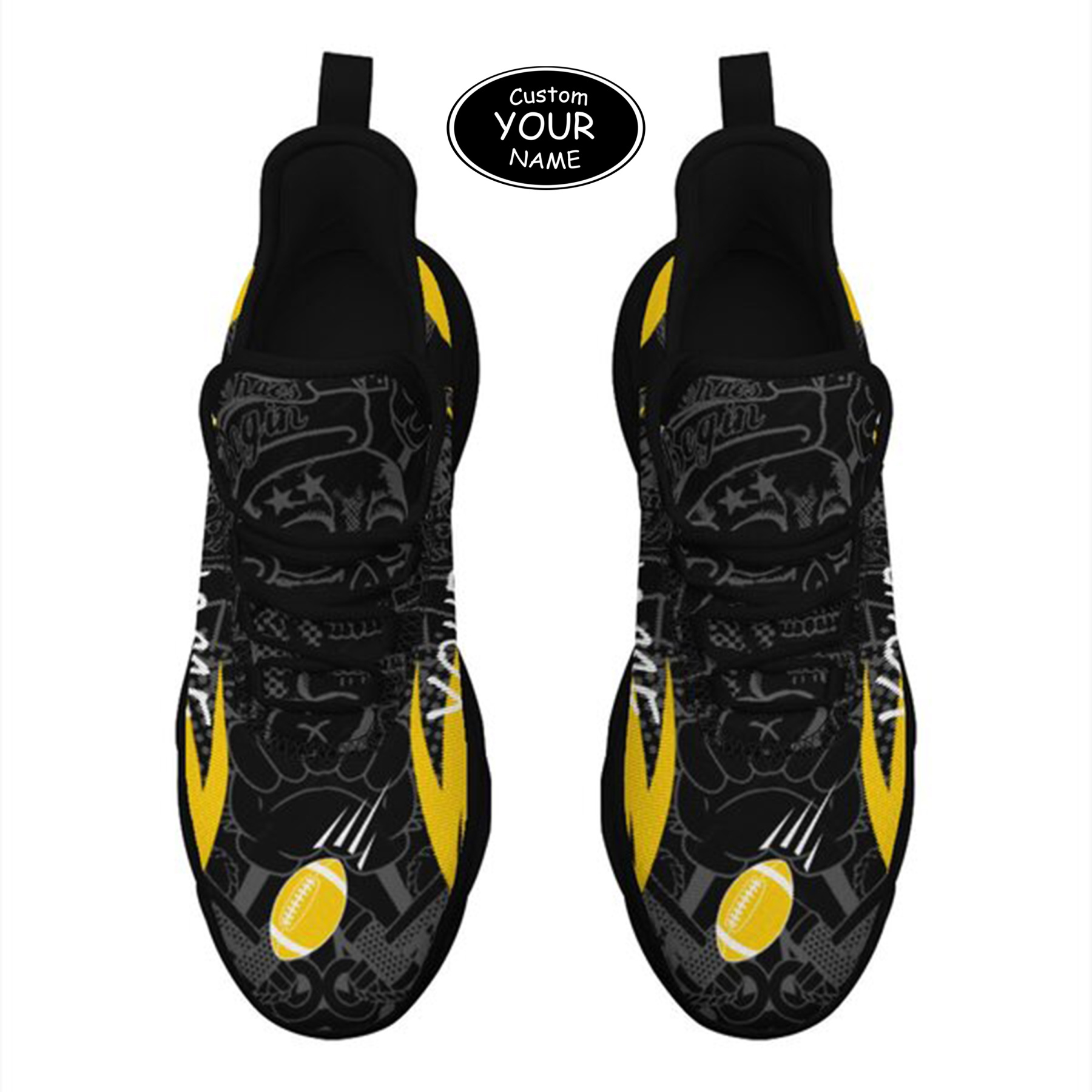 Max Sowl-25-yy-Iowa City-25-4, Personalized Iowa Hawkeyes Custom Max Sowl Shoes, Personalized Sport Footwear, Custom Color-Blocked Running Shoes