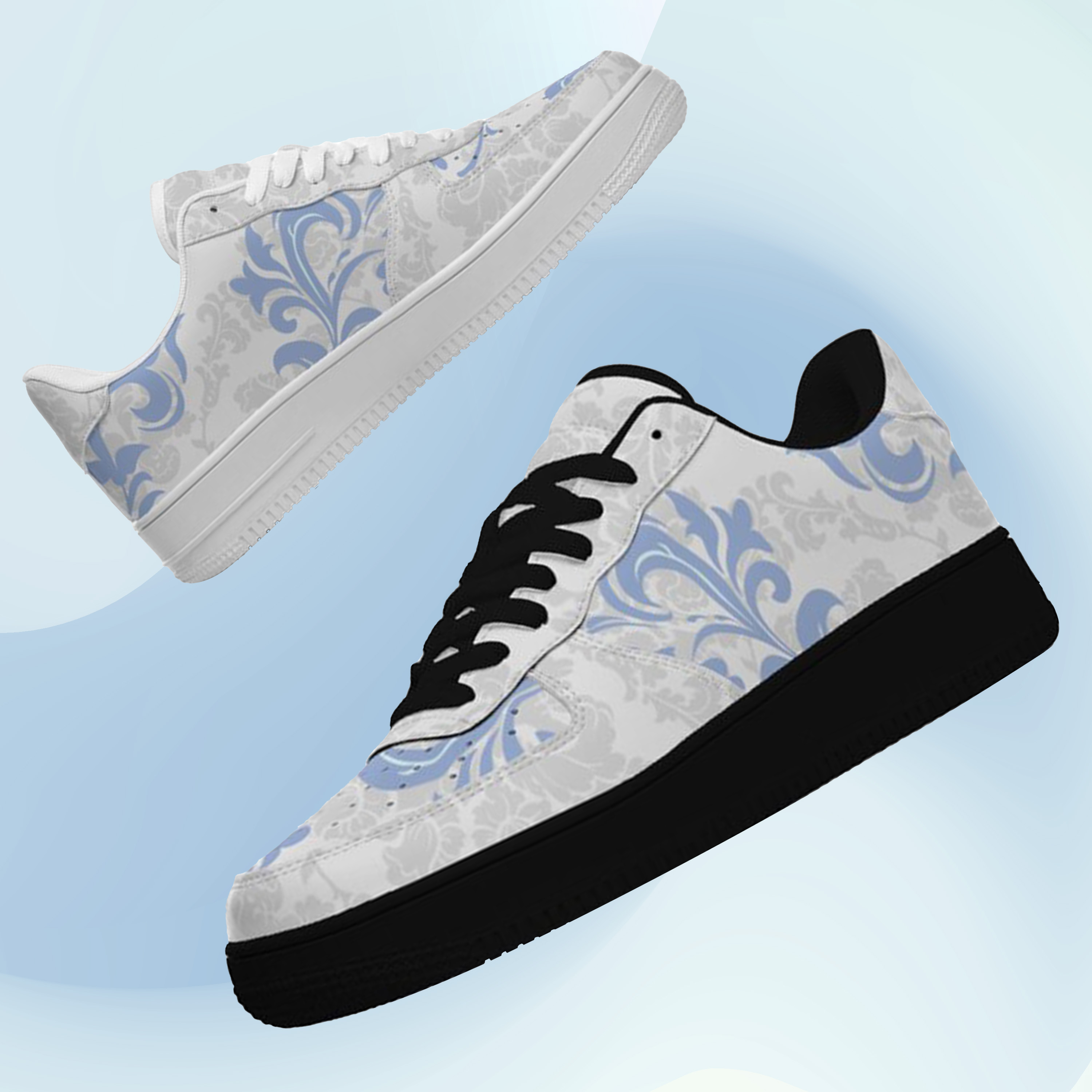 Air Force 1-25-yy-Quiet Luxe-7, Personalized Light Luxury Vintage Sneakers, Custom Printed Design, Light Breathable, Casual Walking Shoes, Fashion Sneakers