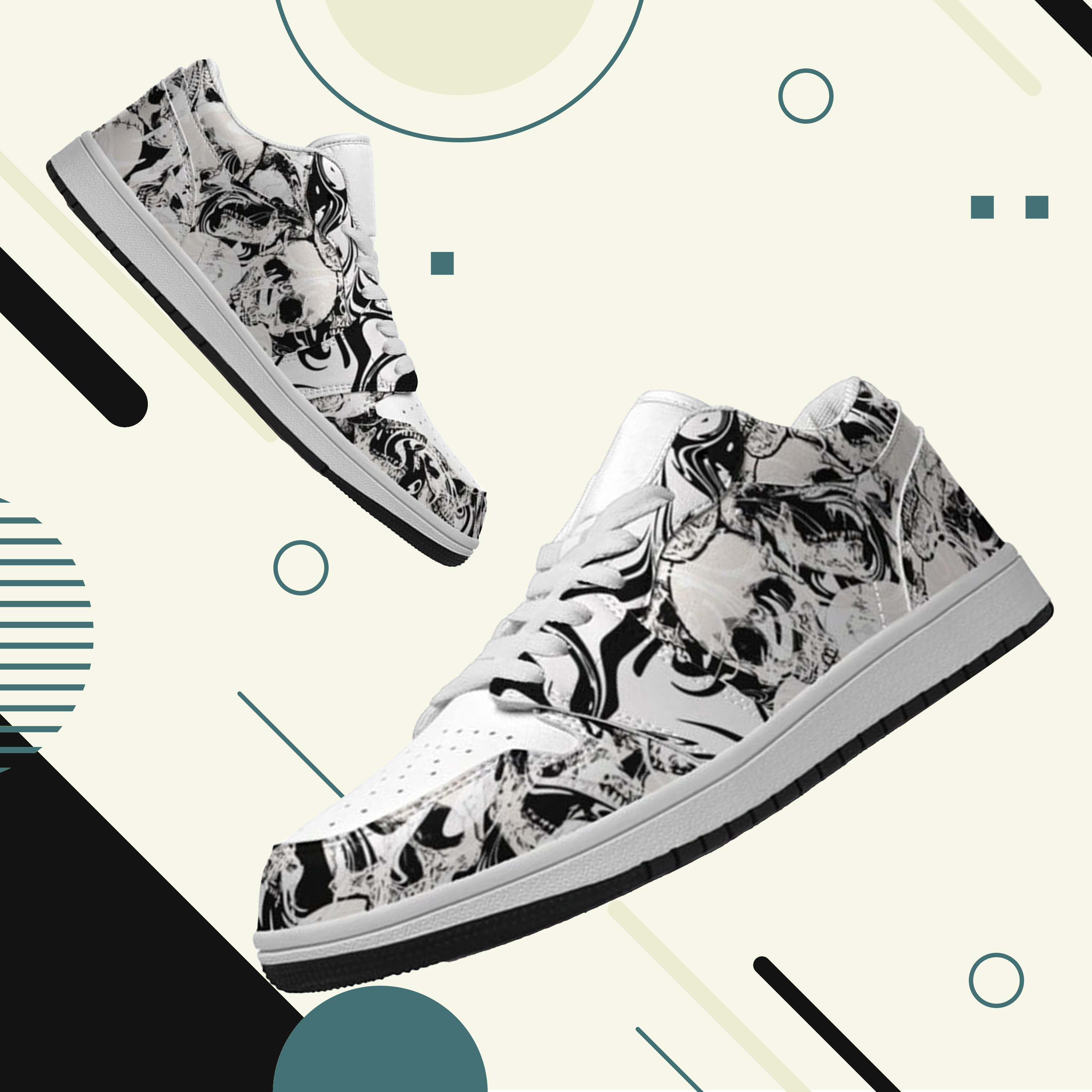 Jordan 1 Low-25-yy-skull-17, Jordan 1 Retro Low Sneakers, Personalized Gothic Shoes, Skull Design, Unisex Non Slip Walking Sneakers, Lightweight Breathable Running Shoes, Casual Sports Shoes, Unique Holidays Gifts