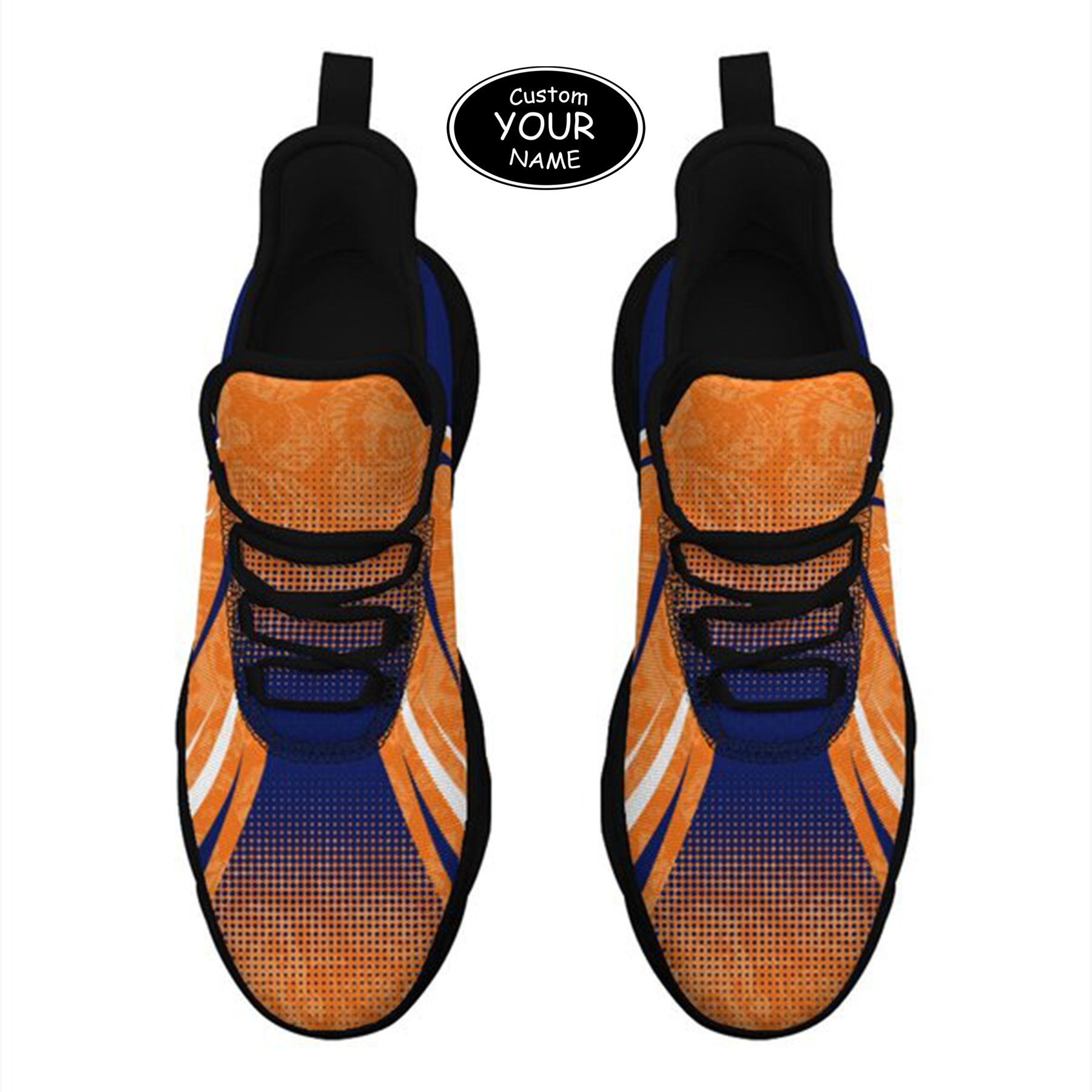 Max Sowl-25-yy-Syracuse-15-6, Personalized Syracuse Orange Custom Max Sowl Shoes, Personalized Skull Sport Footwear, Custom Color-Blocked Running Shoes