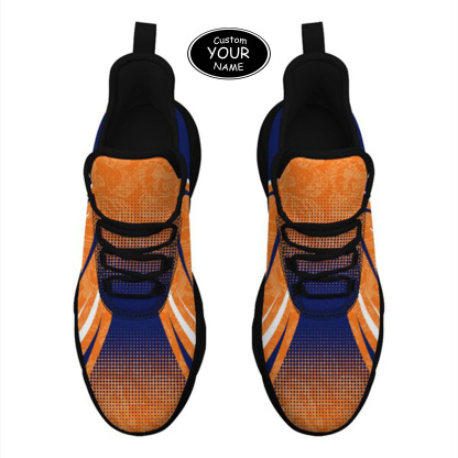Max Sowl-25-yy-Syracuse-15-6, Personalized Syracuse Orange Custom Max Sowl Shoes, Personalized Skull Sport Footwear, Custom Color-Blocked Running Shoes