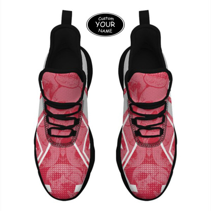 Max Sowl-25-yy-Tuscaloosa-2-5, Personalized Alabama Crimson Tide Custom Max Sowl Shoes, Personalized Skull Sport Footwear, Custom Color-Blocked Running Shoes