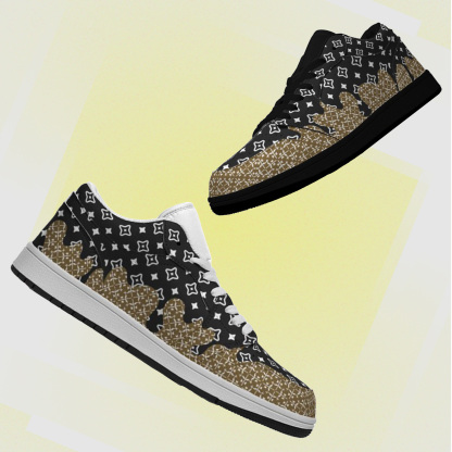 Jordan 1 Retro Low Sneakers, Personalized Light Luxury Vintage Sneakers, Breathable Running Shoes, Printed Luxury-inspired Design, Anti-Slip Athletic Shoes, Lightweight Walking Sneakers