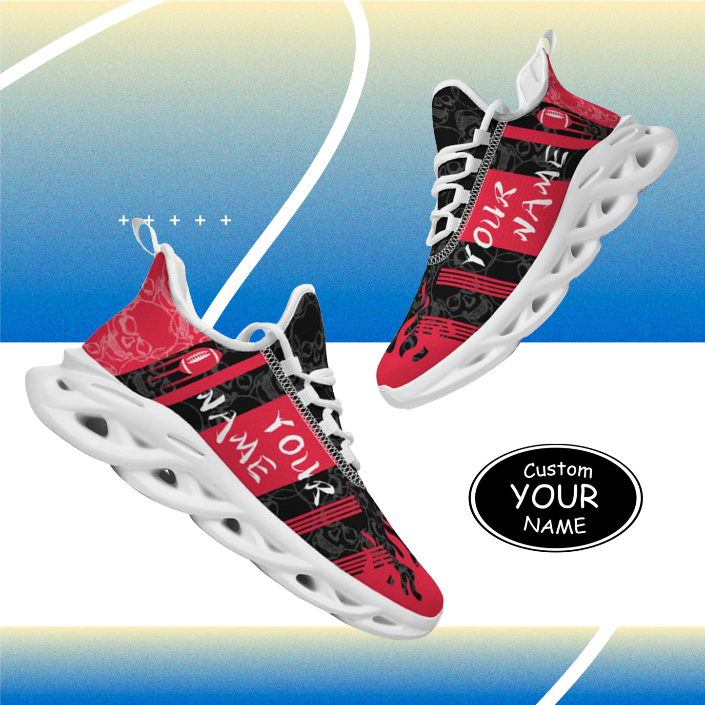 Personalized Cincinnati Bearcats Custom Max Sowl Shoes, Patriotic Running Sneakers, Custom Comfortable Walking Shoes