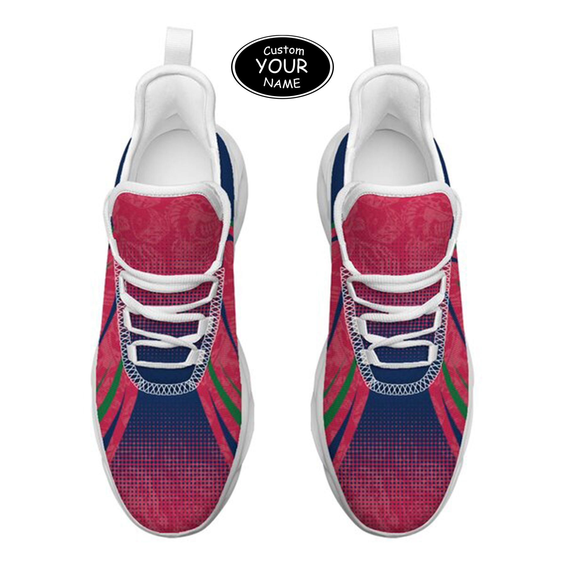 Max Sowl-25-yy-Fresno-18-6, Personalized Fresno State Bulldogs Custom Max Sowl Shoes, Personalized Skull Sport Footwear, Custom Color-Blocked Running Shoes