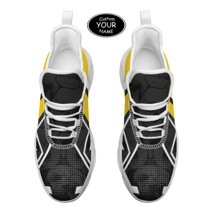 Max Sowl-25-yy-Iowa City-25-5, Personalized Iowa Hawkeyes Custom Max Sowl Shoes, Personalized Skull Sport Footwear, Custom Color-Blocked Running Shoes