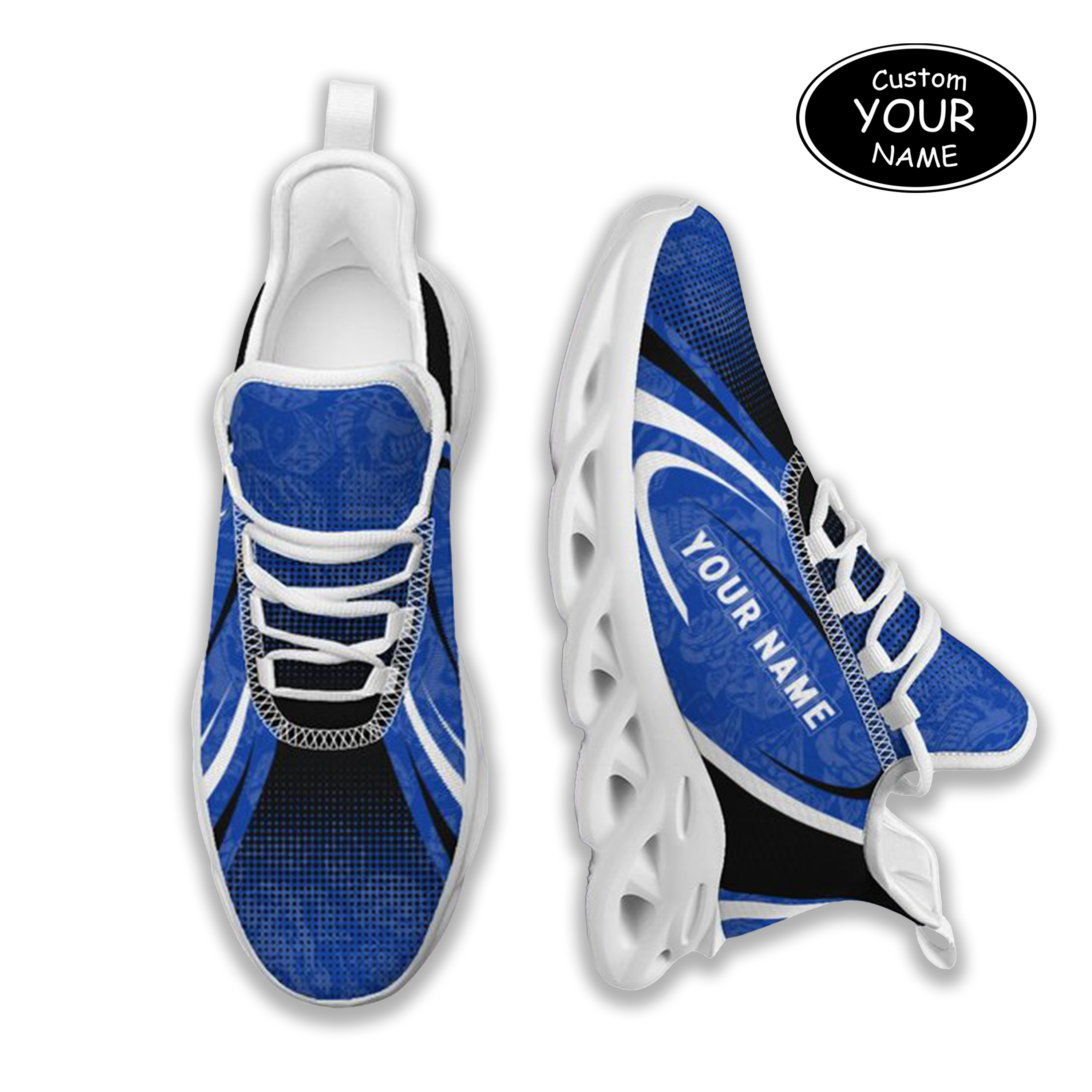 Max Sowl-25-yy-Lexington-12-6, Personalized Kentucky Wildcats Custom Max Sowl Shoes, Personalized Skull Sport Footwear, Custom Color-Blocked Running Shoes