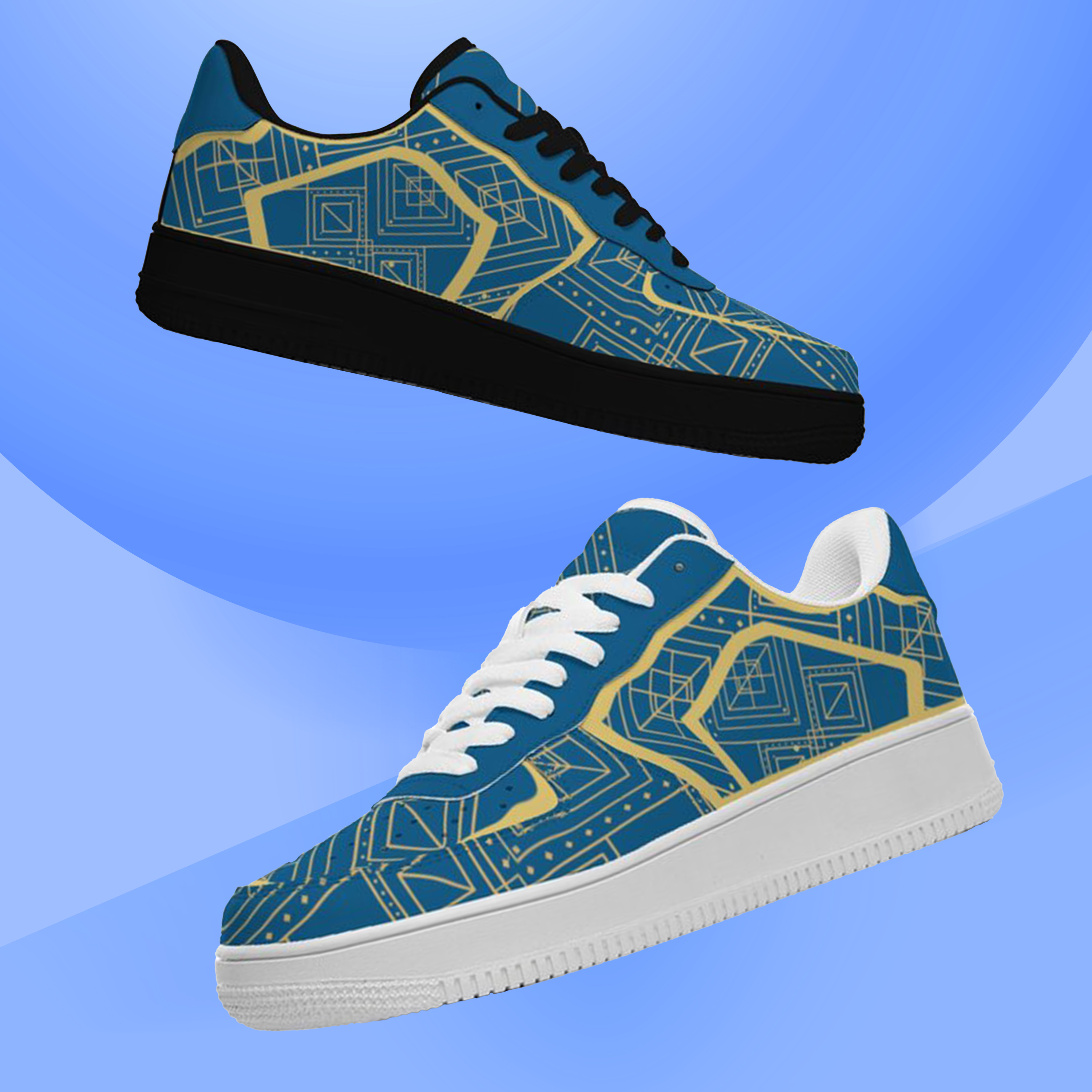 Air Force 1-25-cy-Quiet Luxe-10, Personalized Light Luxury Vintage Sneakers, Custom Printed Design, Light Breathable, Casual Walking Shoes, Fashion Sneakers