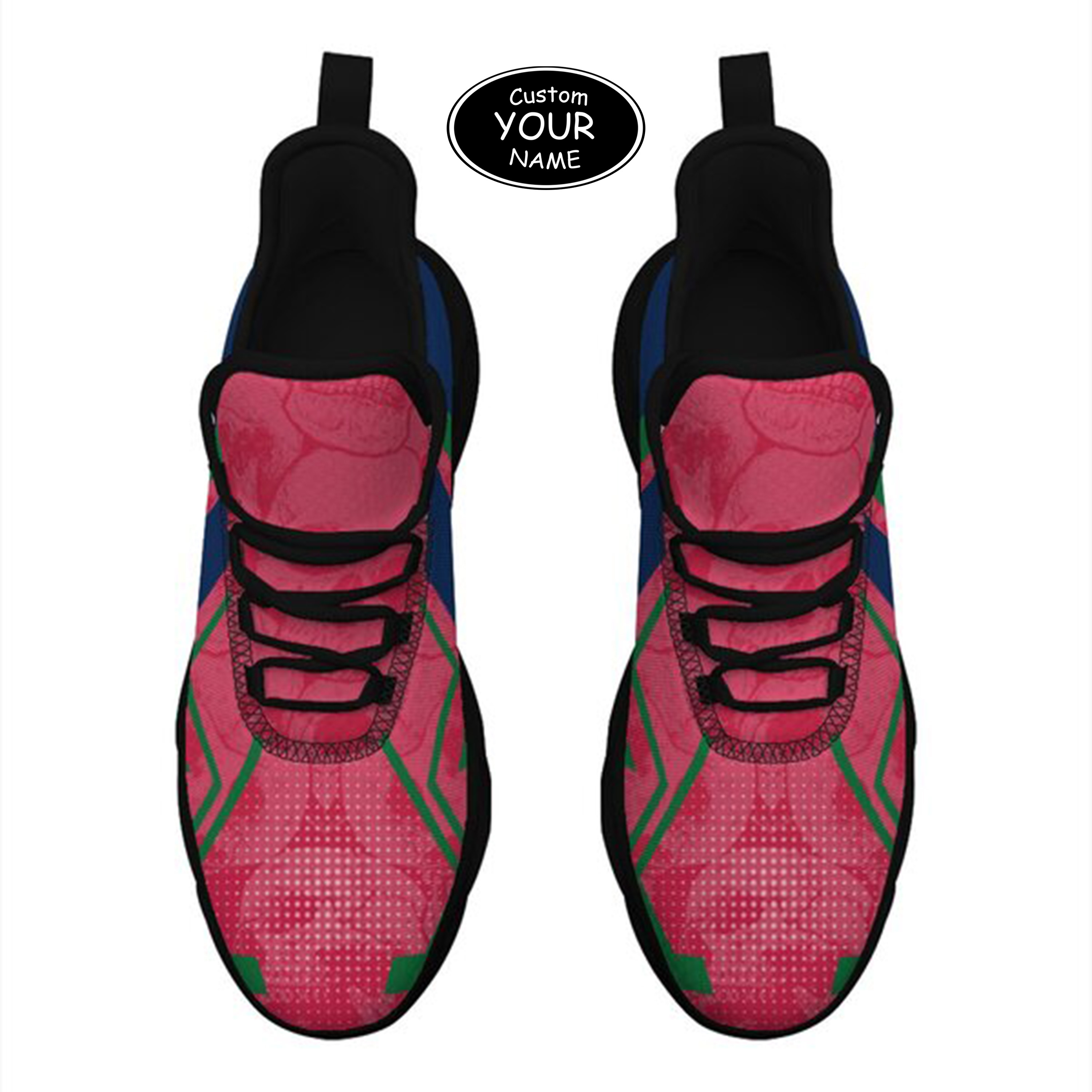 Max Sowl-25-yy-Fresno-18-5, Personalized Fresno State Bulldogs Custom Max Sowl Shoes, Personalized Skull Sport Footwear, Custom Color-Blocked Running Shoes