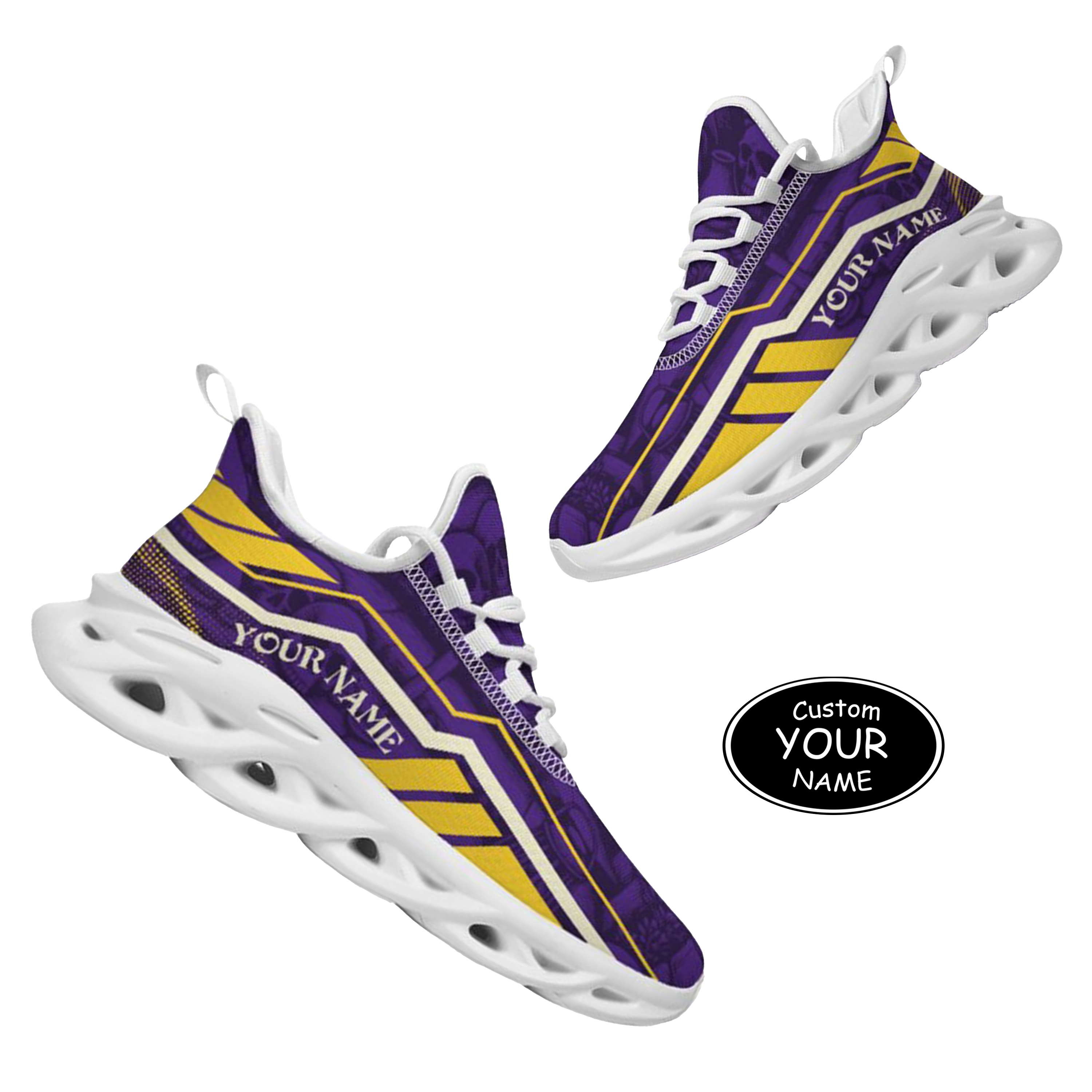 Max Sowl-25-yy-Baton Rouge-6-1, Personalized LSU Tigers Custom Max Sowl Shoes, Patriotic Running Sneakers, Custom Comfortable Walking Shoes