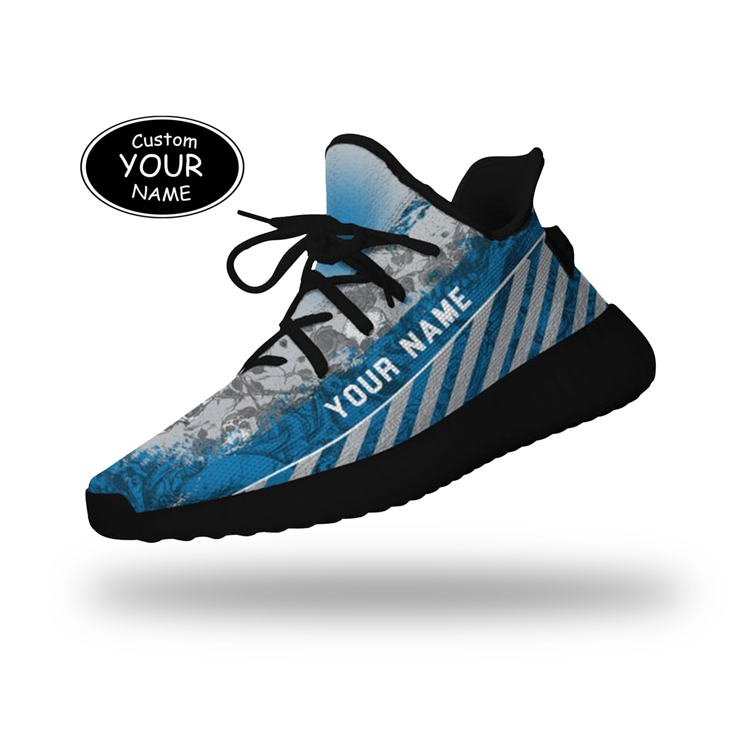 SH051-25-cy-Detroit-11-2，Personalized  Detroit Sneakers, Custom Breathable Walking Shoes, Patriotic Running Shoes