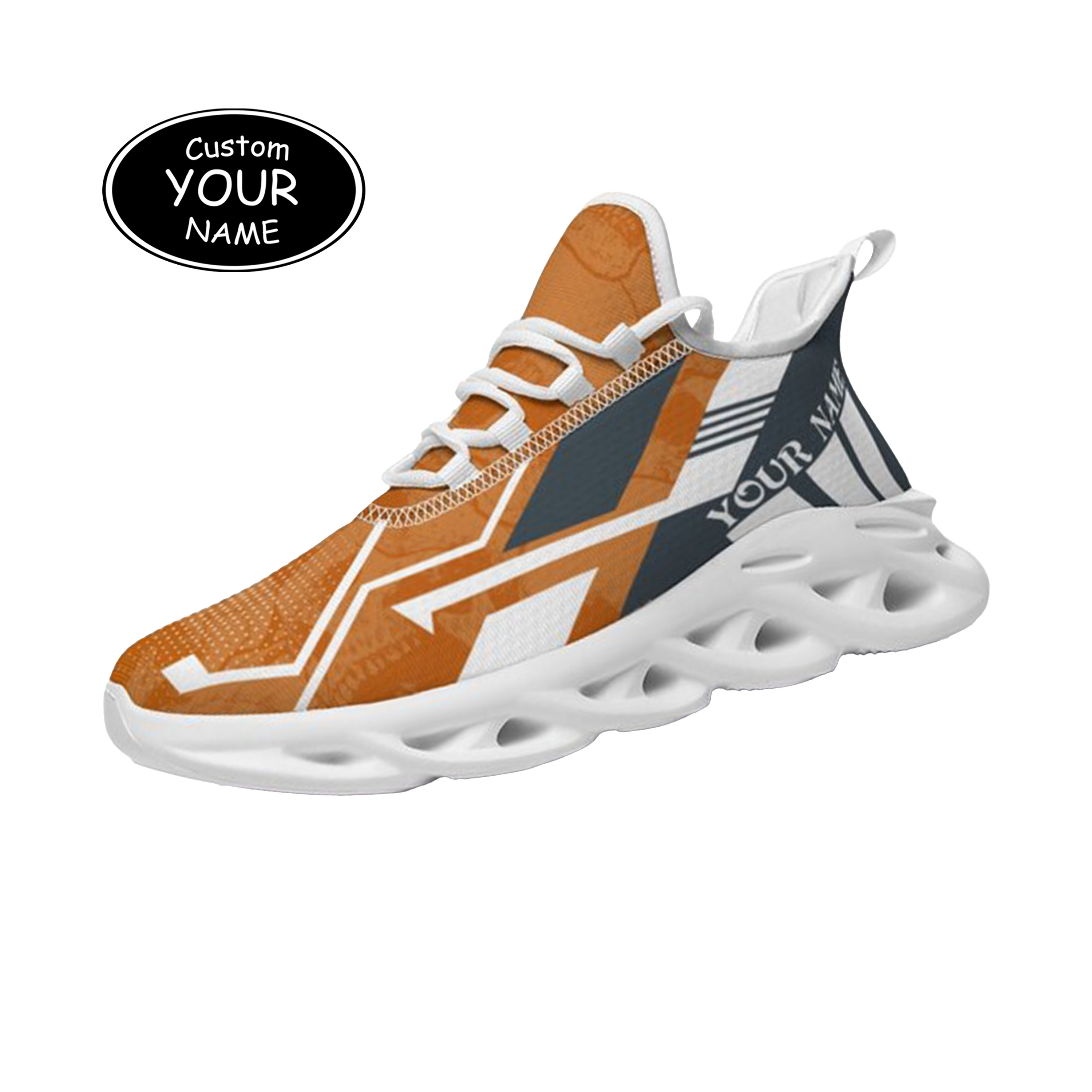 Max Sowl-25-yy-Austin-9-5, Personalized Texas Longhorns Custom Max Sowl Shoes, Personalized Skull Sport Footwear, Custom Color-Blocked Running Shoes