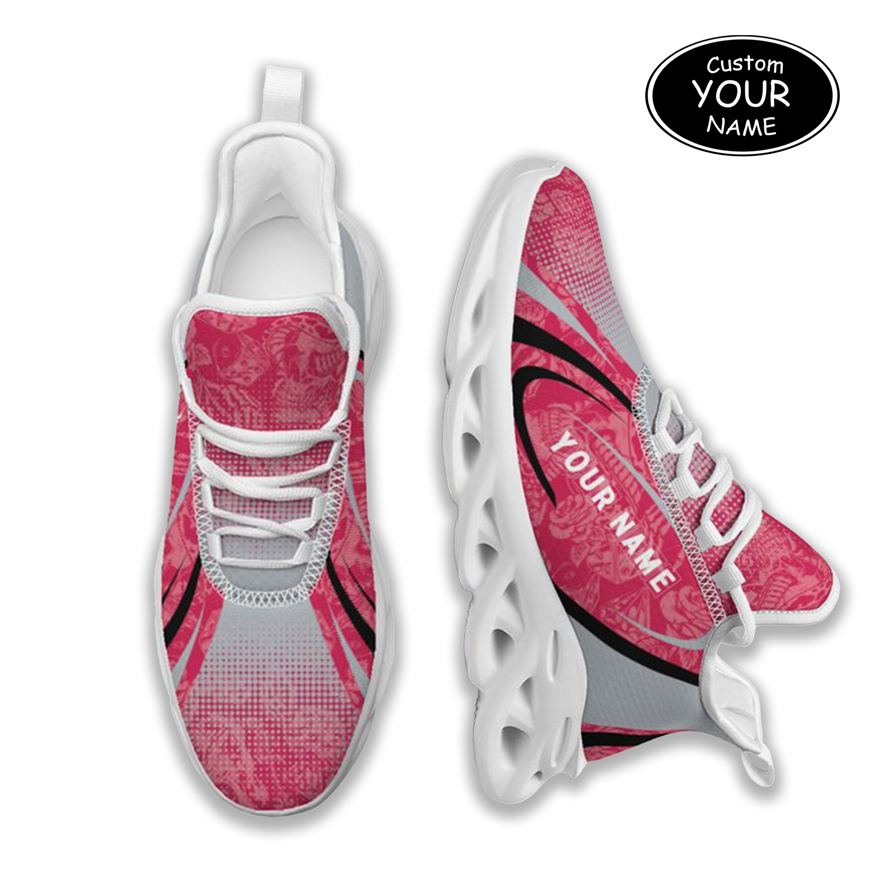 Max Sowl-25-yy-Columbus-3-6, Personalized Ohio State Buckeyes Custom Max Sowl Shoes, Personalized Skull Sport Footwear, Custom Color-Blocked Running Shoes