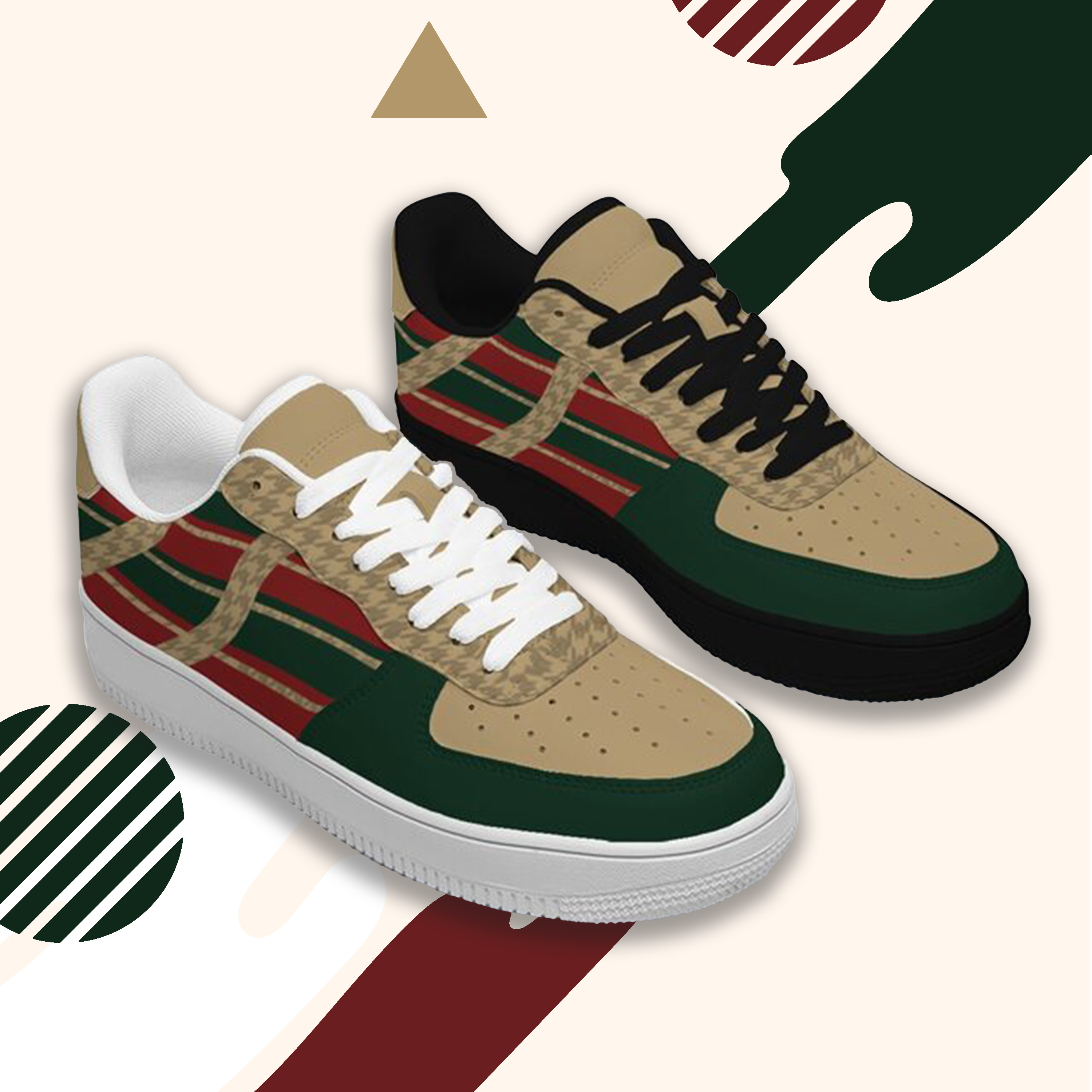 Air Force 1-25-cy-Quiet Luxe-1, Personalized Light Luxury Vintage Sneakers for Men Women, Soft-Sole Shoes, Breathable and Comfort Walking Shoes for Casual Dress, Gift for Birthday、Christmas