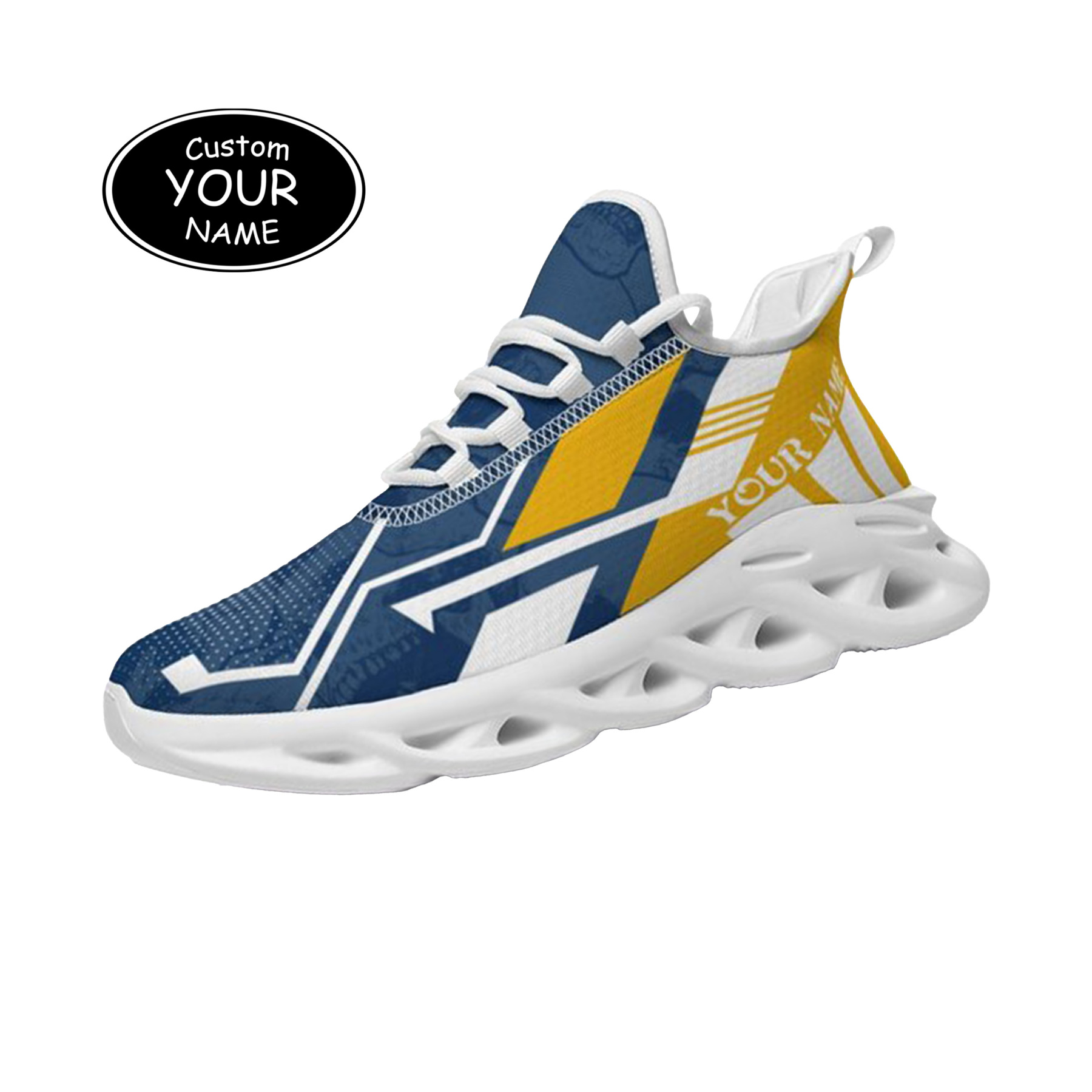 Max Sowl-25-yy-Morgantown-20-5, Personalized West Virginia Mountaineers Custom Max Sowl Shoes, Personalized Skull Sport Footwear, Custom Color-Blocked Running Shoes