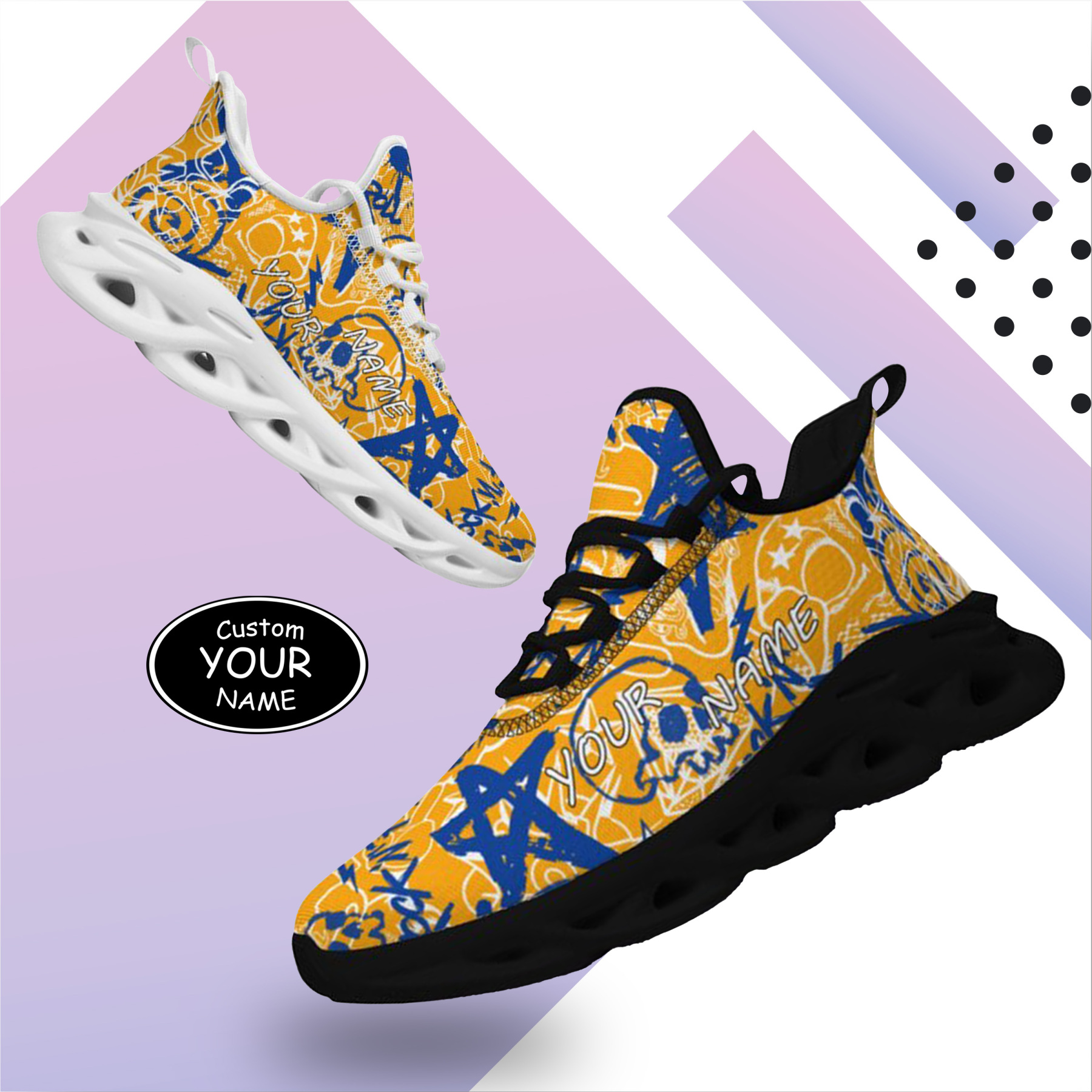 Los Angeles, Personalized Sneakers, Custom Breathable Walking Shoes, Patriotic Running Shoes