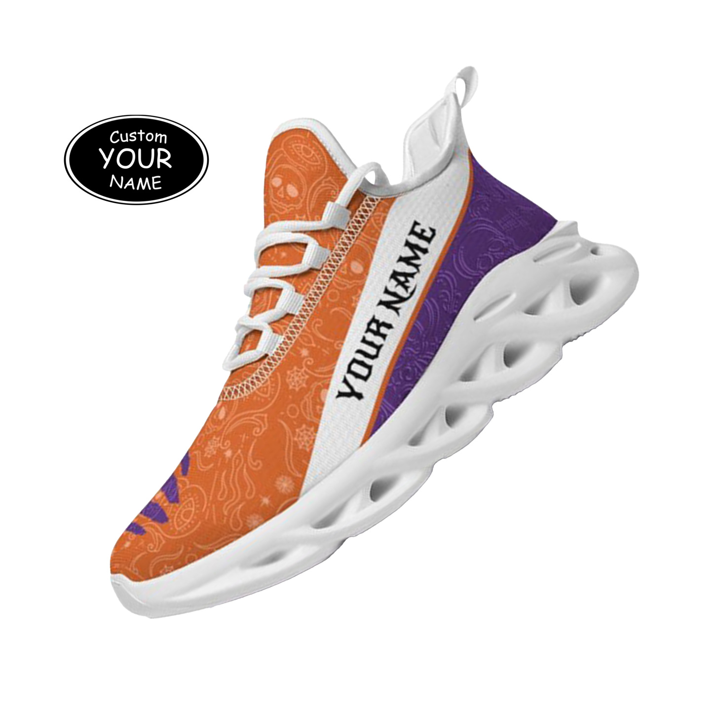 Max Sowl-25-yy-Clemson-1-2, Personalized Clemson Tigers Custom Max Sowl Shoes, Patriotic Running Sneakers, Custom Comfortable Walking Shoes