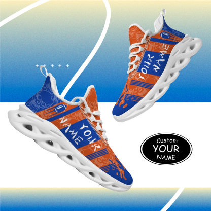 Personalized Boise State Broncos Custom Max Sowl Shoes, Patriotic Running Sneakers, Custom Comfortable Walking Shoes