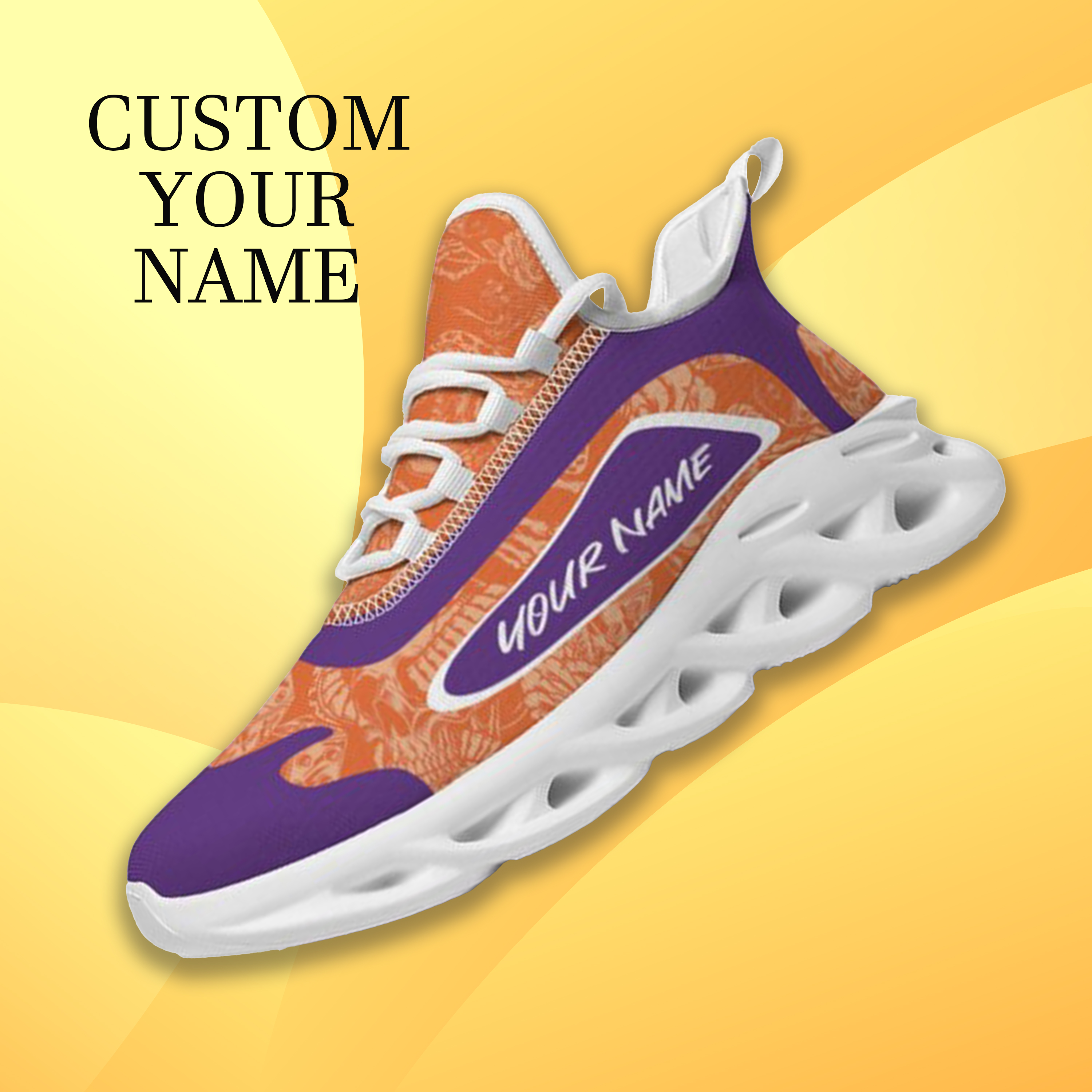 Max Sowl-25-cy-Clemson-1-3, Personalized Clemson Tigers Custom Max Sowl Shoes, Patriotic Running Sneakers, Custom Comfortable Walking Shoes