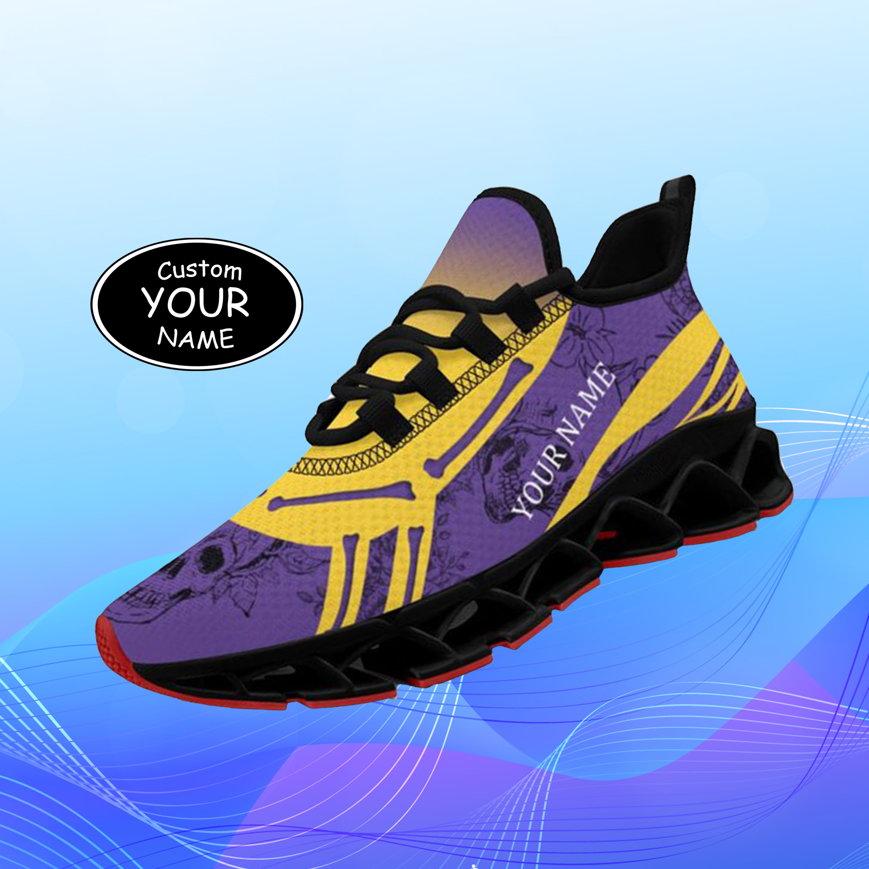 Personalized New York Sneakers, Custom Breathable Walking Shoes, Patri