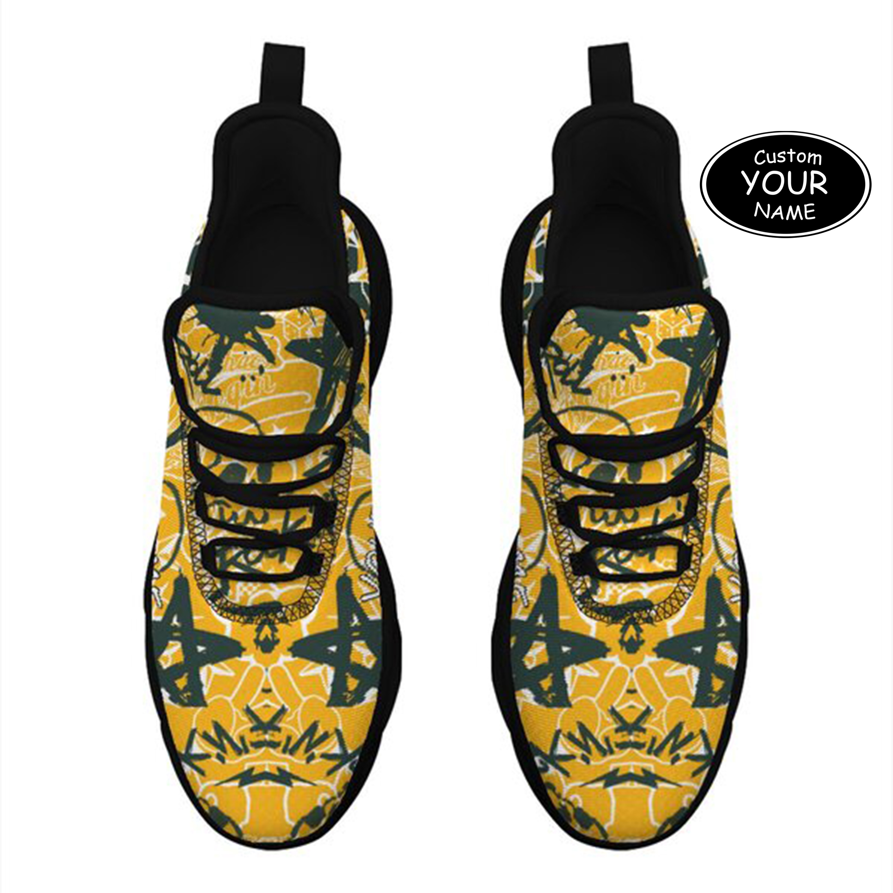 Max Sowl-25-yy-Green Bay-13-8, Personalized Green Bay Sneakers, Custom Breathable Walking Shoes, Patriotic Running Shoes