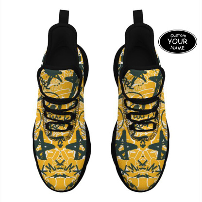 Max Sowl-25-yy-Green Bay-13-8, Personalized Green Bay Sneakers, Custom Breathable Walking Shoes, Patriotic Running Shoes