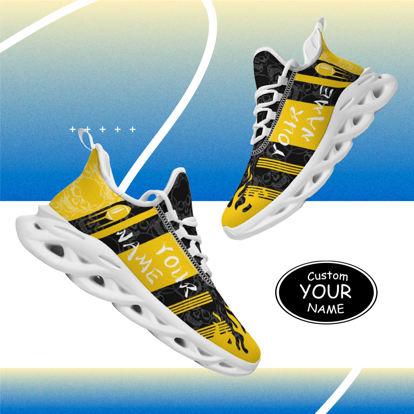 Personalized Iowa Hawkeyes Custom Max Sowl Shoes, Patriotic Running Sneakers, Custom Comfortable Walking Shoes