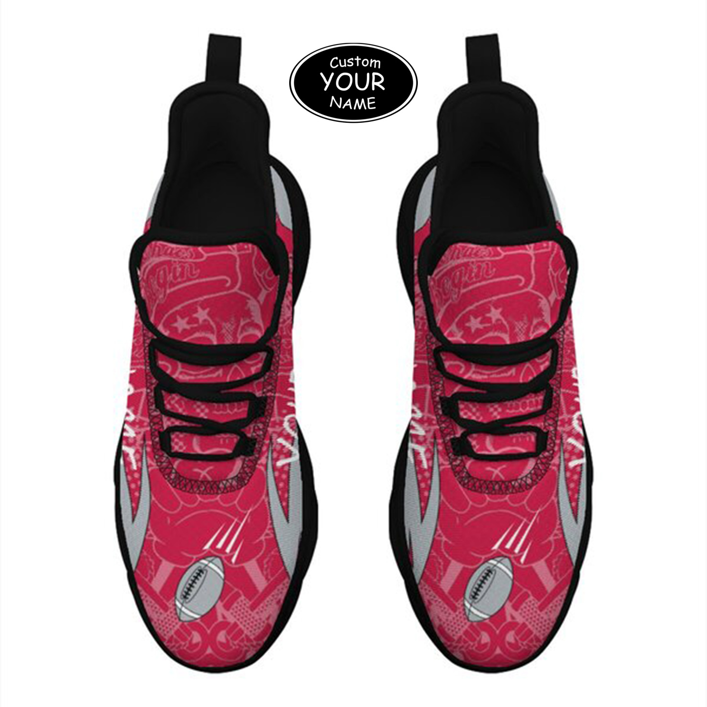 Max Sowl-25-yy-Columbus-3-4, Personalized Ohio State Buckeyes Custom Max Sowl Shoes, Personalized Sport Footwear, Custom Color-Blocked Running Shoes