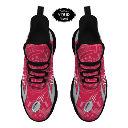 Max Sowl-25-yy-Columbus-3-4, Personalized Ohio State Buckeyes Custom Max Sowl Shoes, Personalized Sport Footwear, Custom Color-Blocked Running Shoes