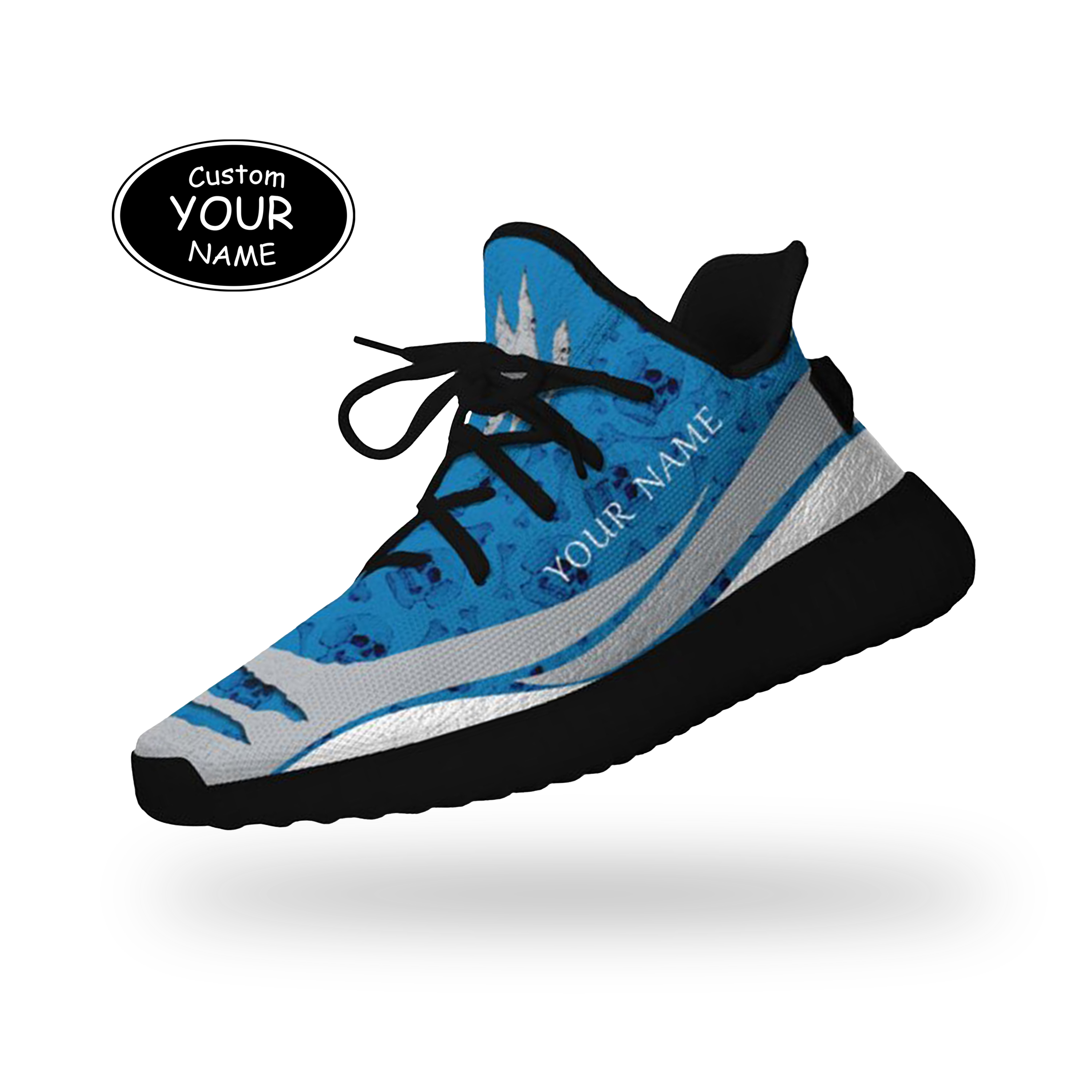 SH051-25-cy-Detroit-11-3，Personalized  Detroit Sneakers, Custom Breathable Walking Shoes, Patriotic Running Shoes