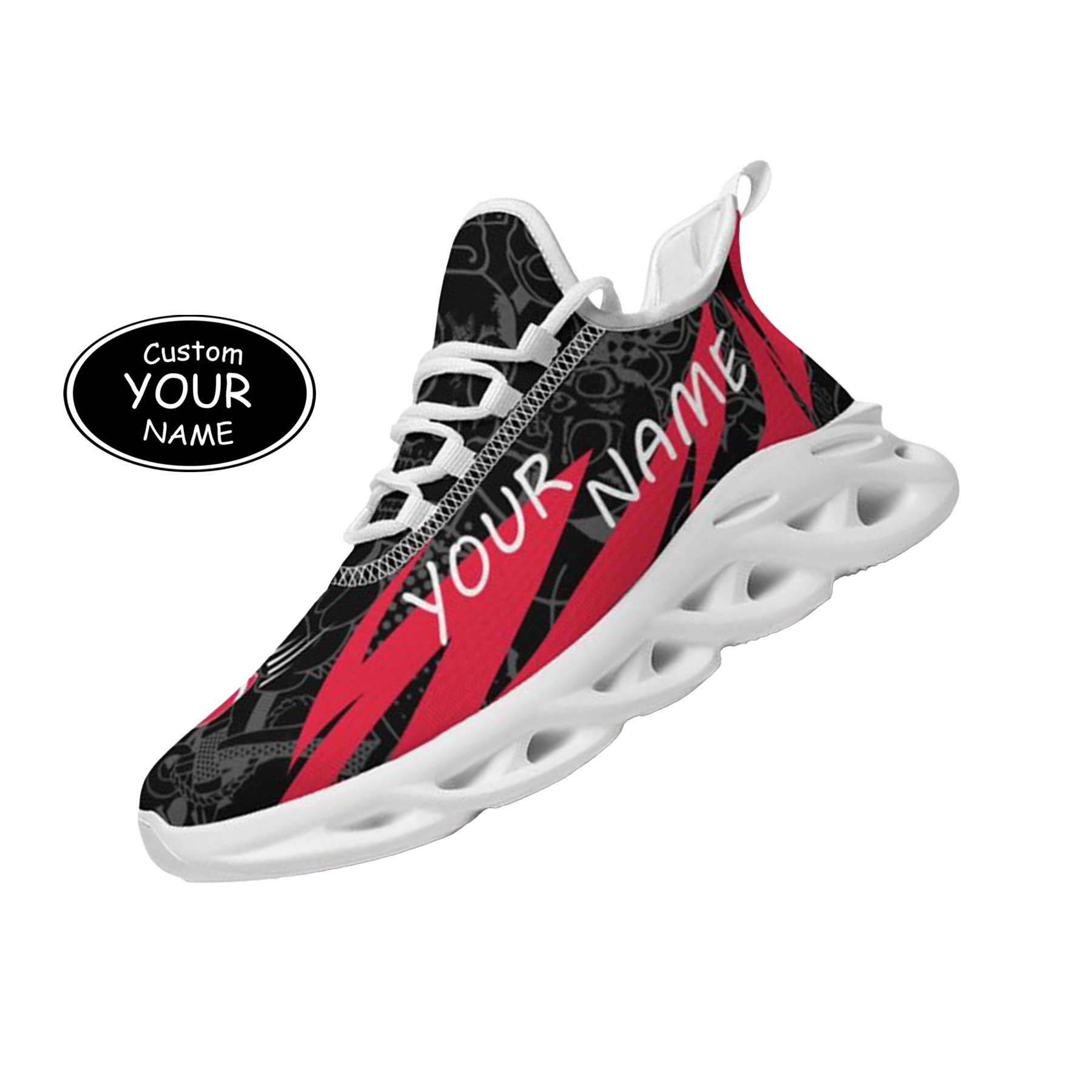 Max Sowl-25-yy-Cincinnati-24-4, Personalized Cincinnati Bearcats Custom Max Sowl Shoes, Personalized Sport Footwear, Custom Color-Blocked Running Shoes
