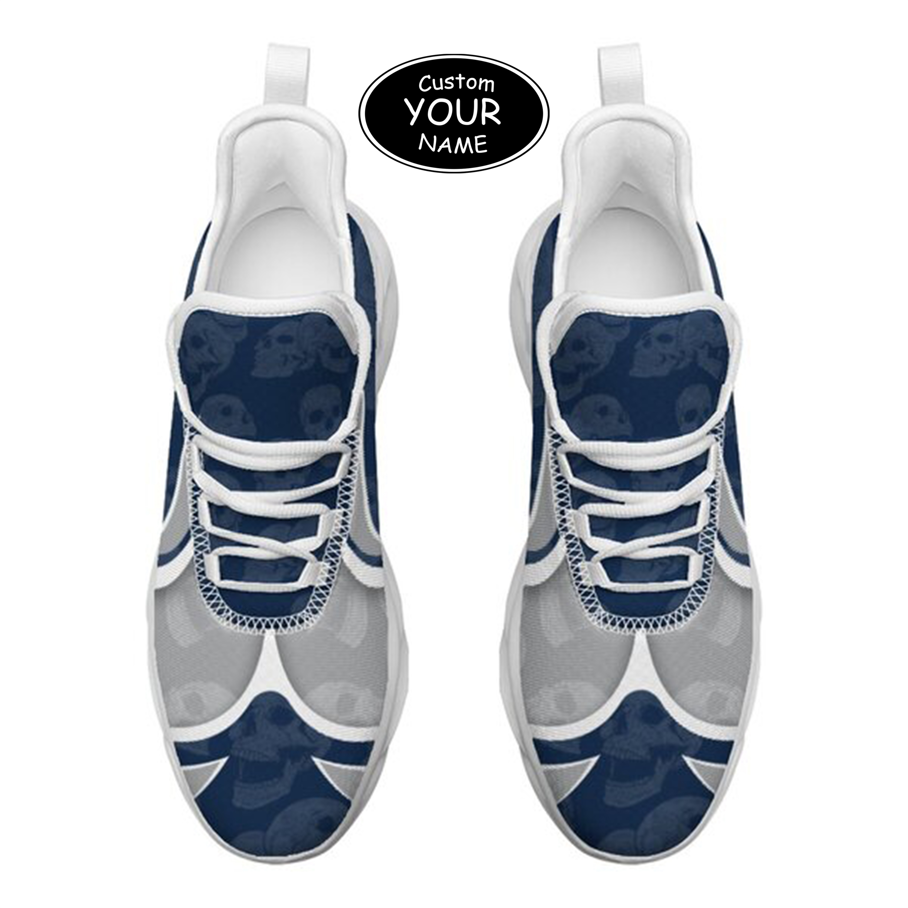 Max Sowl-25-cy-State College-17-5, Personalized Penn State Nittany Lions Custom Max Sowl Shoes, Personalized Skull Sport Footwear, Custom Color-Blocked Running Shoes