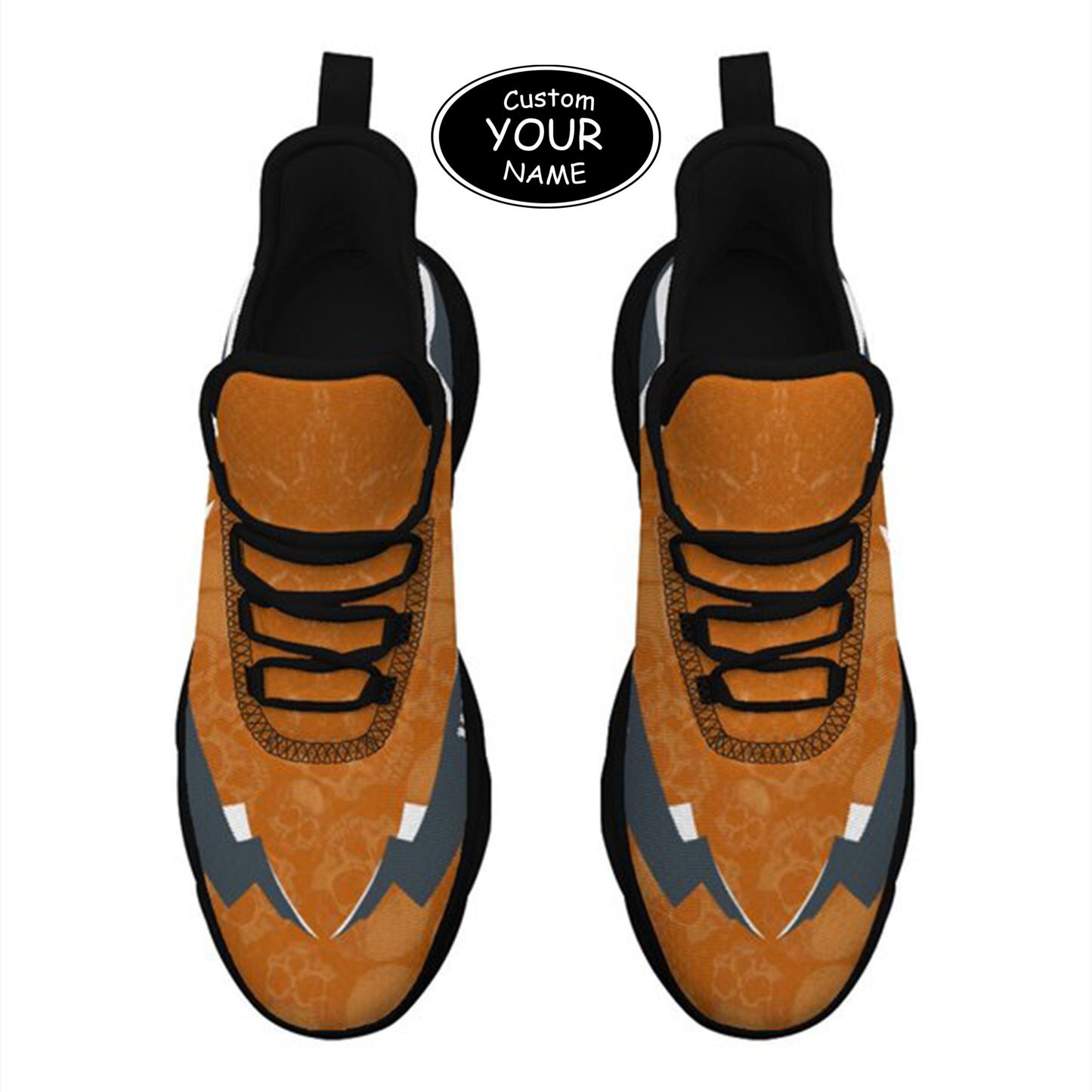 Max Sowl-25-cy-Austin-9-6, Personalized Texas Longhorns Custom Max Sowl Shoes, Personalized Skull Sport Footwear, Custom Color-Blocked Running Shoes