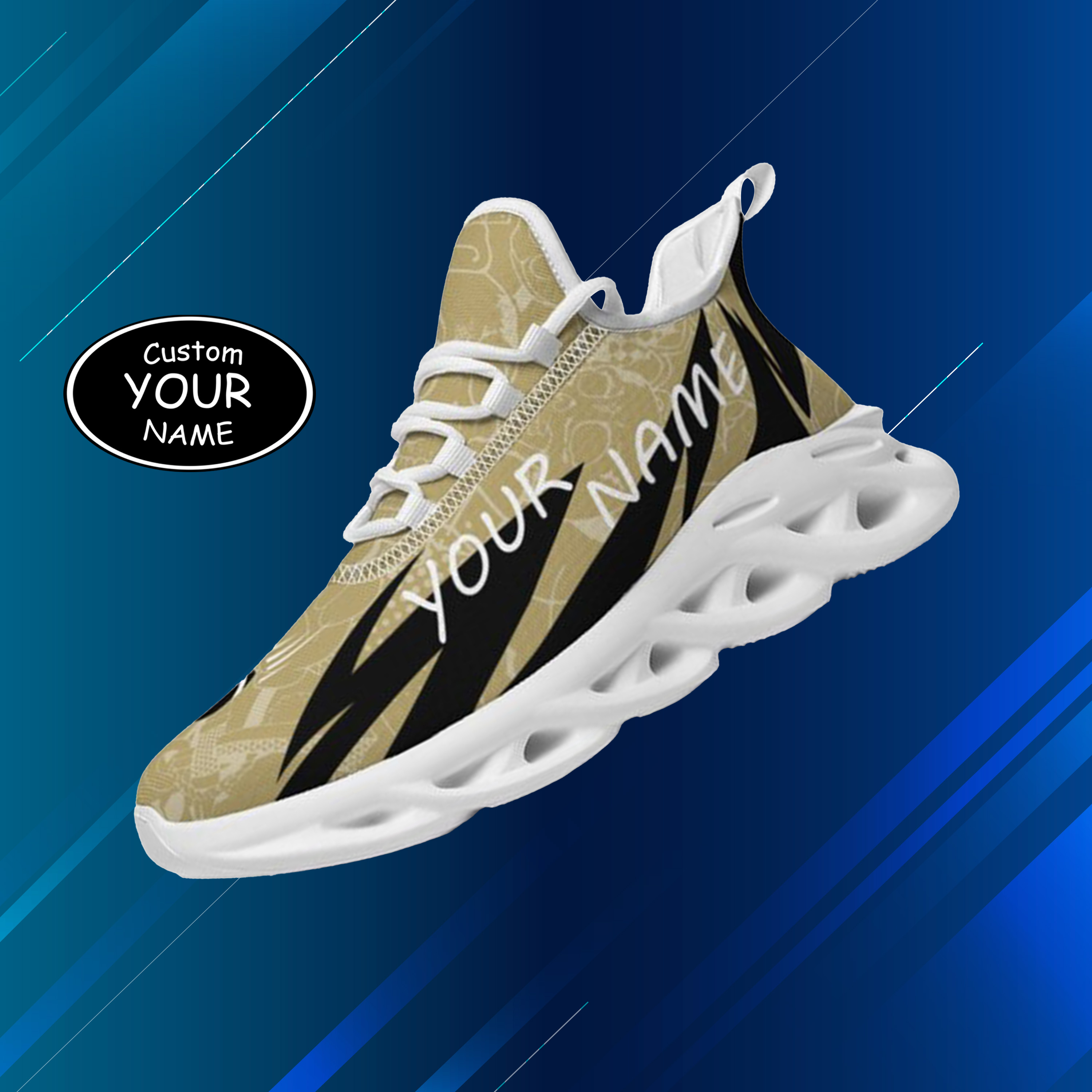Max Sowl-25-yy-Orlando-11-4, Personalized UCF Knights Custom Max Sowl Shoes, Personalized Sport Footwear, Custom Color-Blocked Running Shoes
