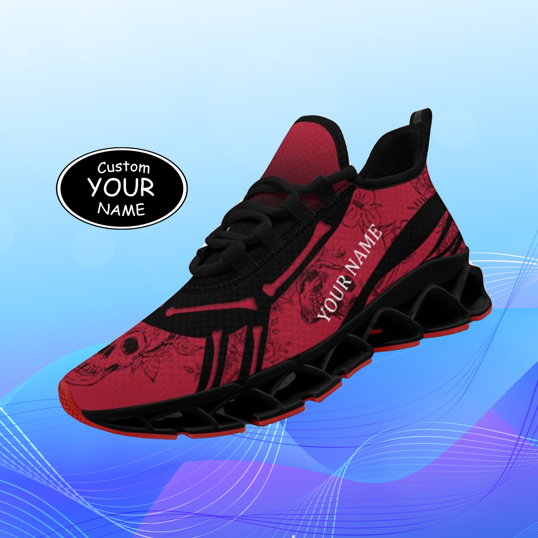 Personalized Atlanta Sneakers, Custom Breathable Walking Shoes, Patrio