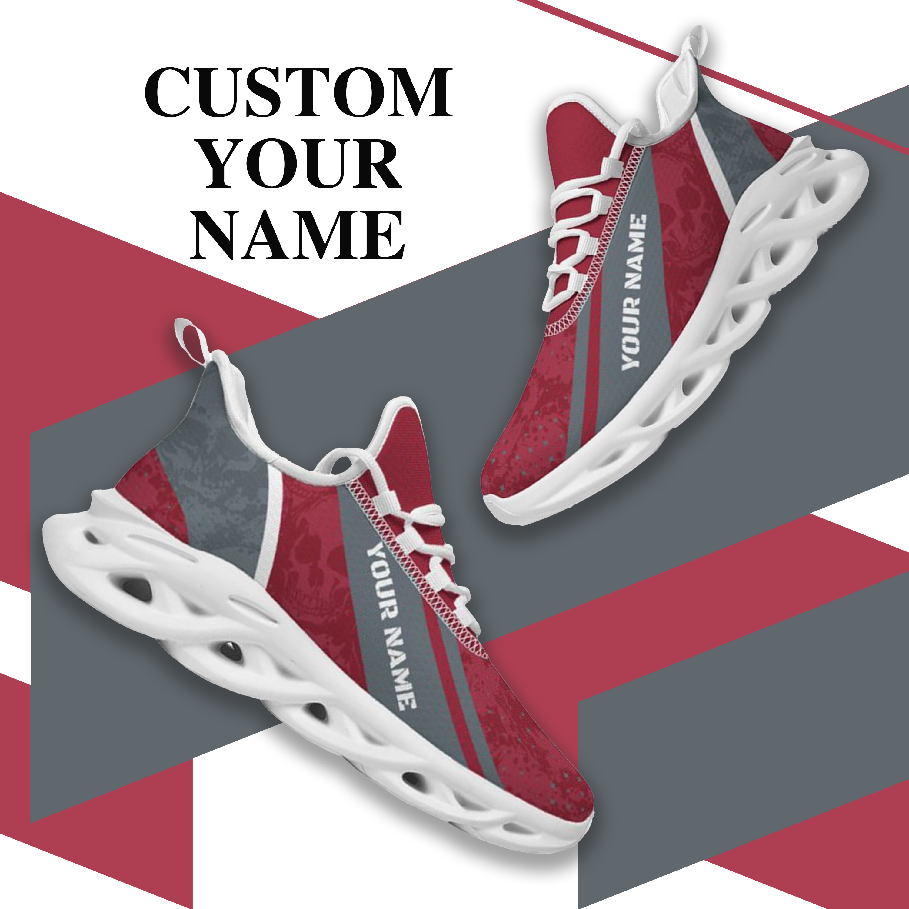 Personalized Washington State Cougars Custom Max Sowl Shoes, Patriotic Running Sneakers, Custom Comfortable Walking Shoes