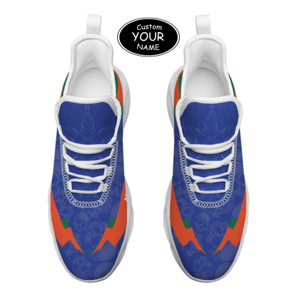 Max Sowl-25-cy-Gainesville-7-6, Personalized Florida Gators Custom Max Sowl Shoes, Personalized Skull Sport Footwear, Custom Color-Blocked Running Shoes