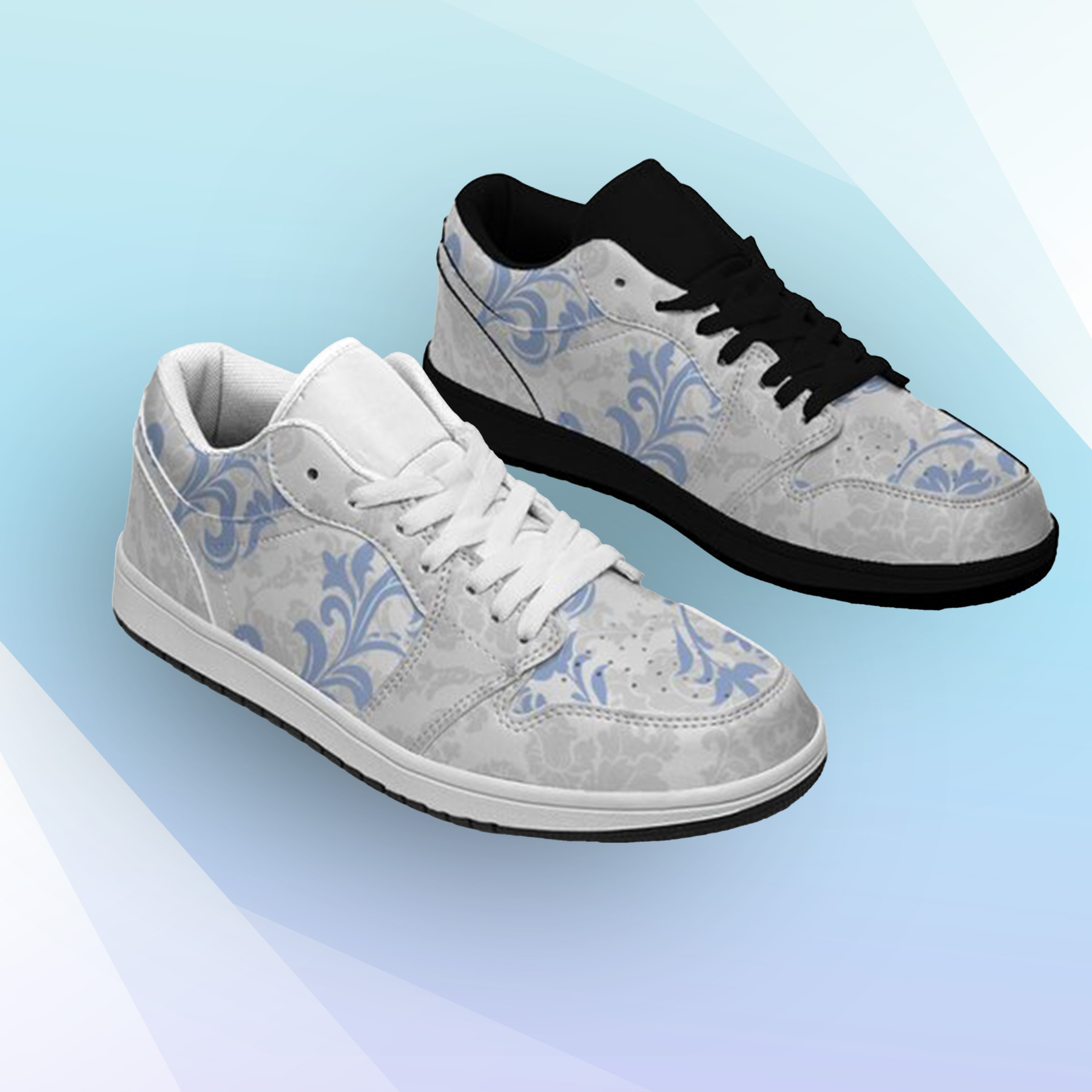 Jordan 1-25-yy-Quiet Luxe-7, Personalized Light Luxury Vintage Sneakers, Custom Printed Design, Light Breathable, Casual Walking Shoes, Fashion Sneakers