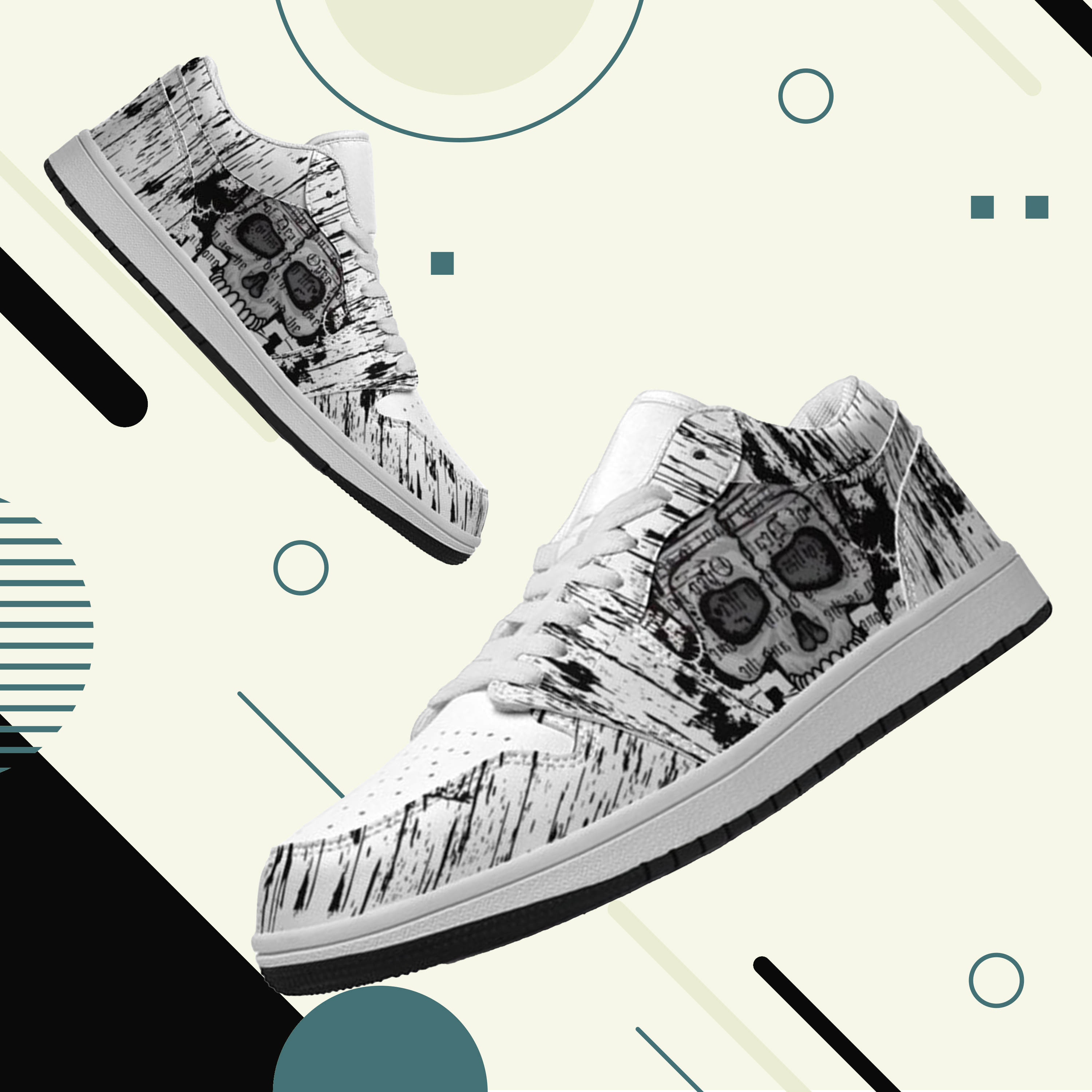 Jordan 1 Low-25-yy-skull-6, Jordan 1 Retro Low Sneakers, Personalized Gothic Shoes, Skull Design, Unisex Non Slip Walking Sneakers, Lightweight Breathable Running Shoes, Casual Sports Shoes, Unique Holidays Gifts